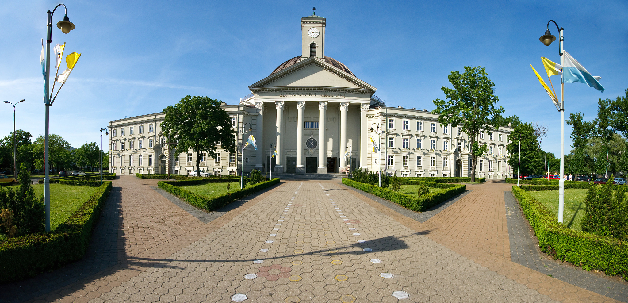 white basilica in bydgoszcz, poland