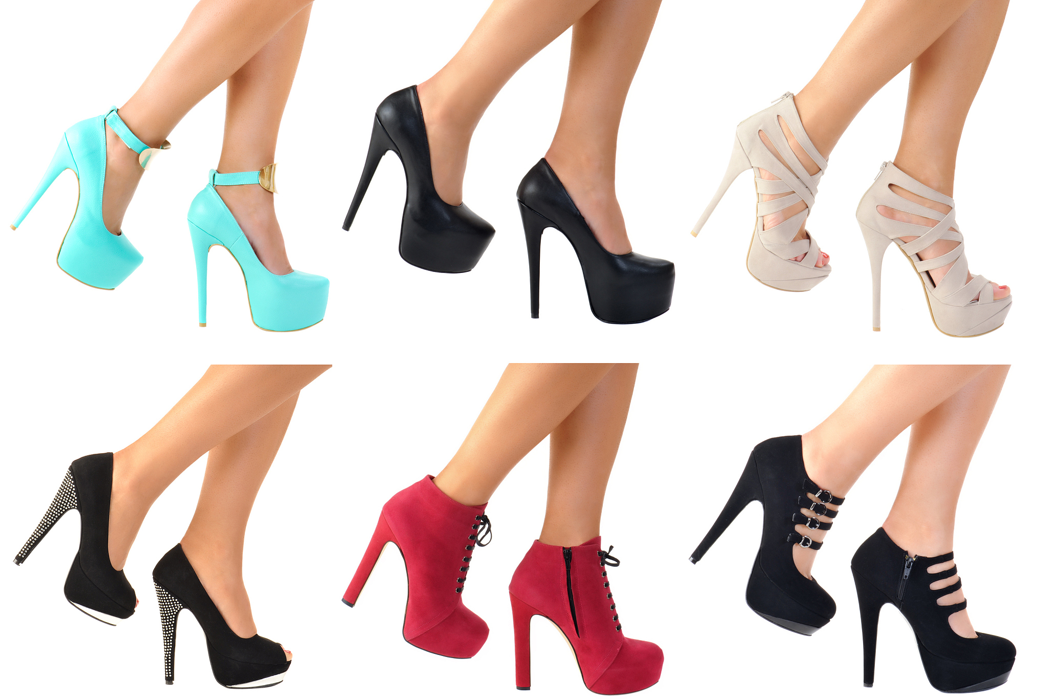 group of woman shoes