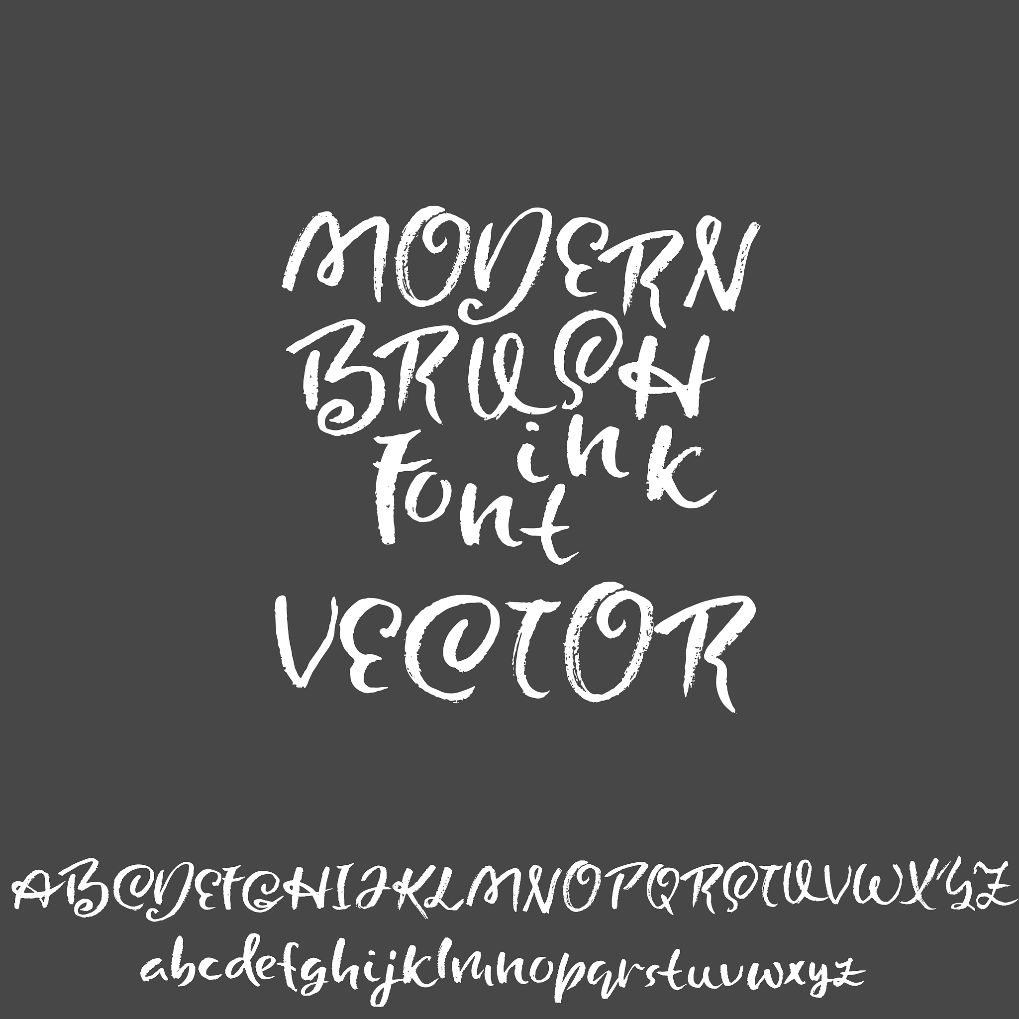 handdrawn dry brush font modern brush lettering