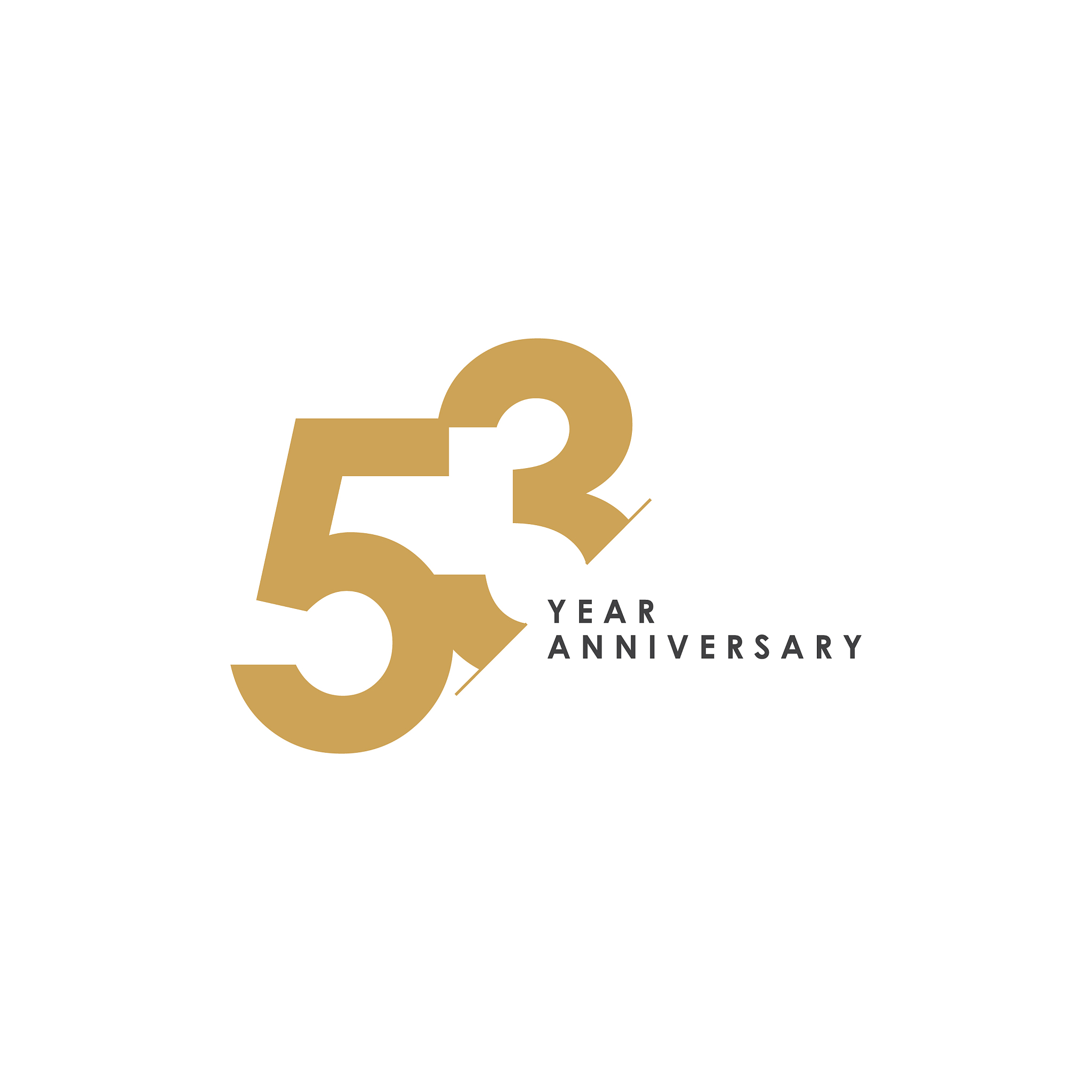 53 year anniversary template design