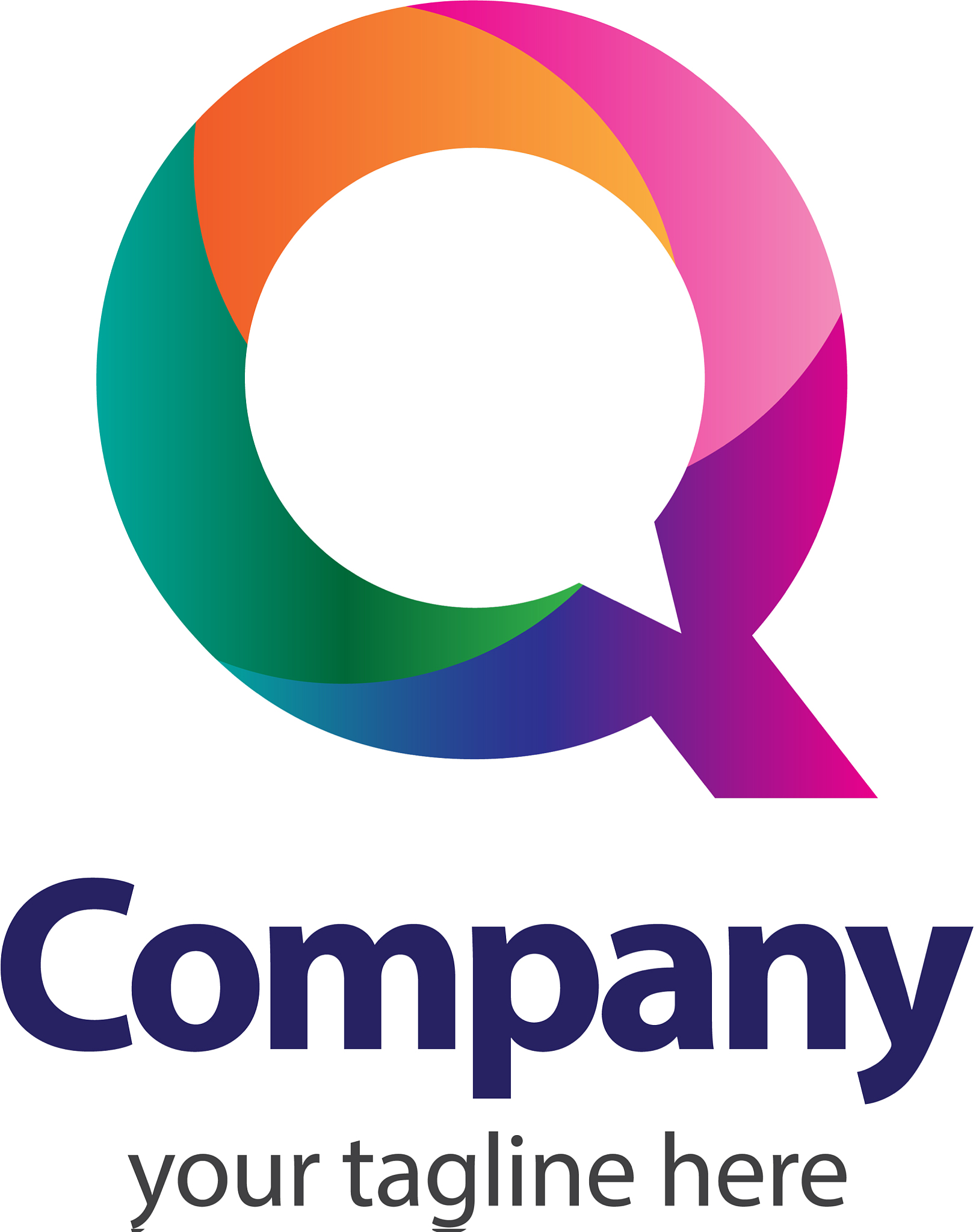 q company logo template design