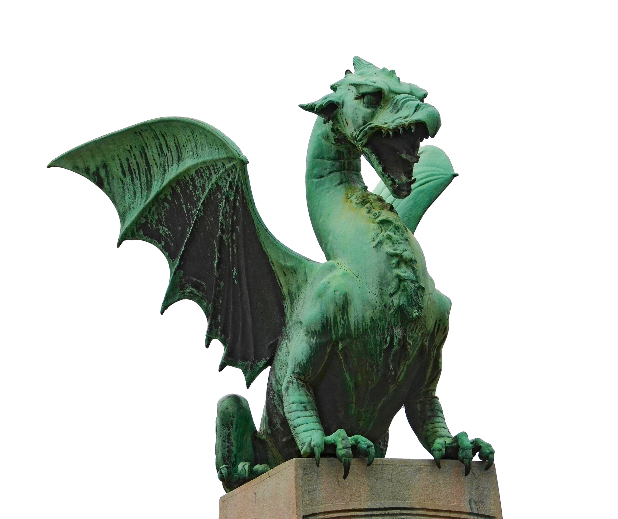 dragon statue - isolated