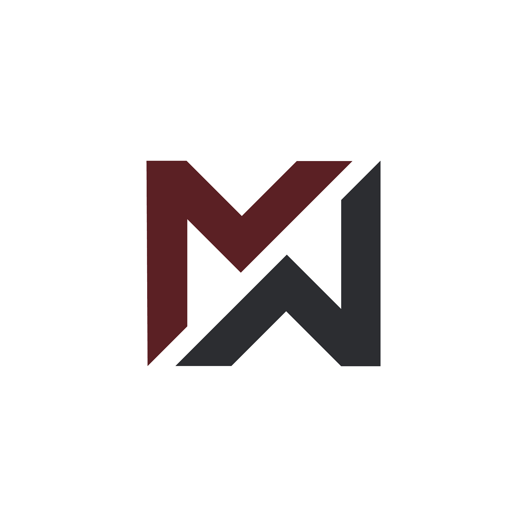 initial letter mn or nm logo design template