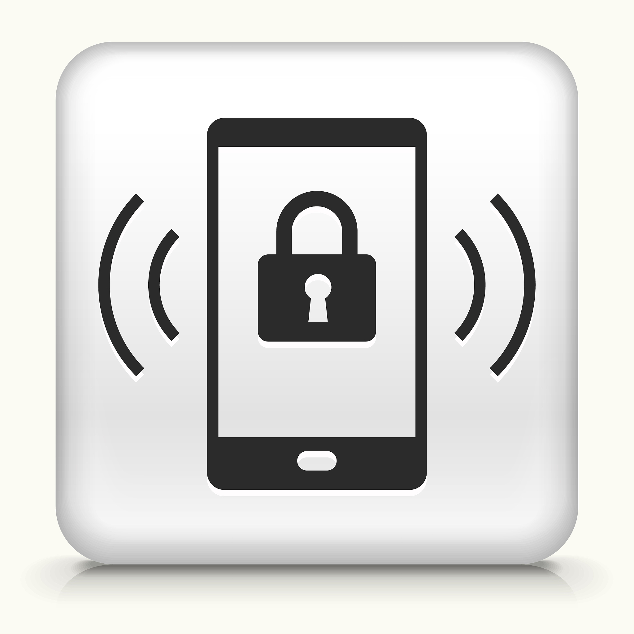 cell phone with lock icon