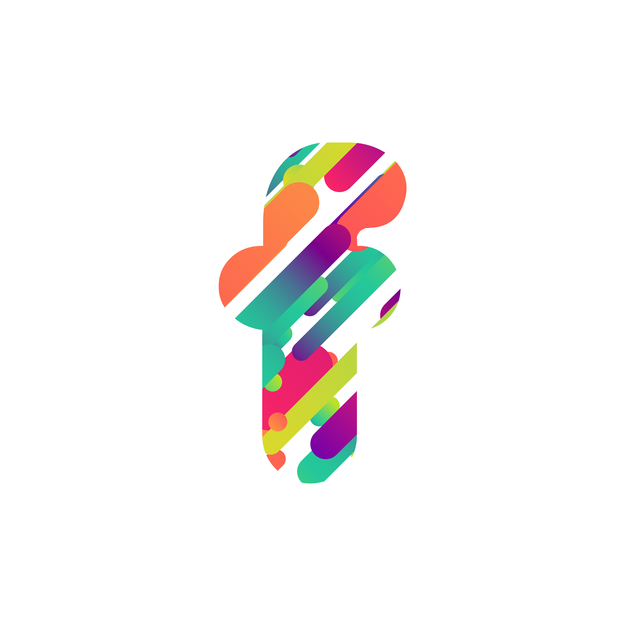 colorful character from a typeset