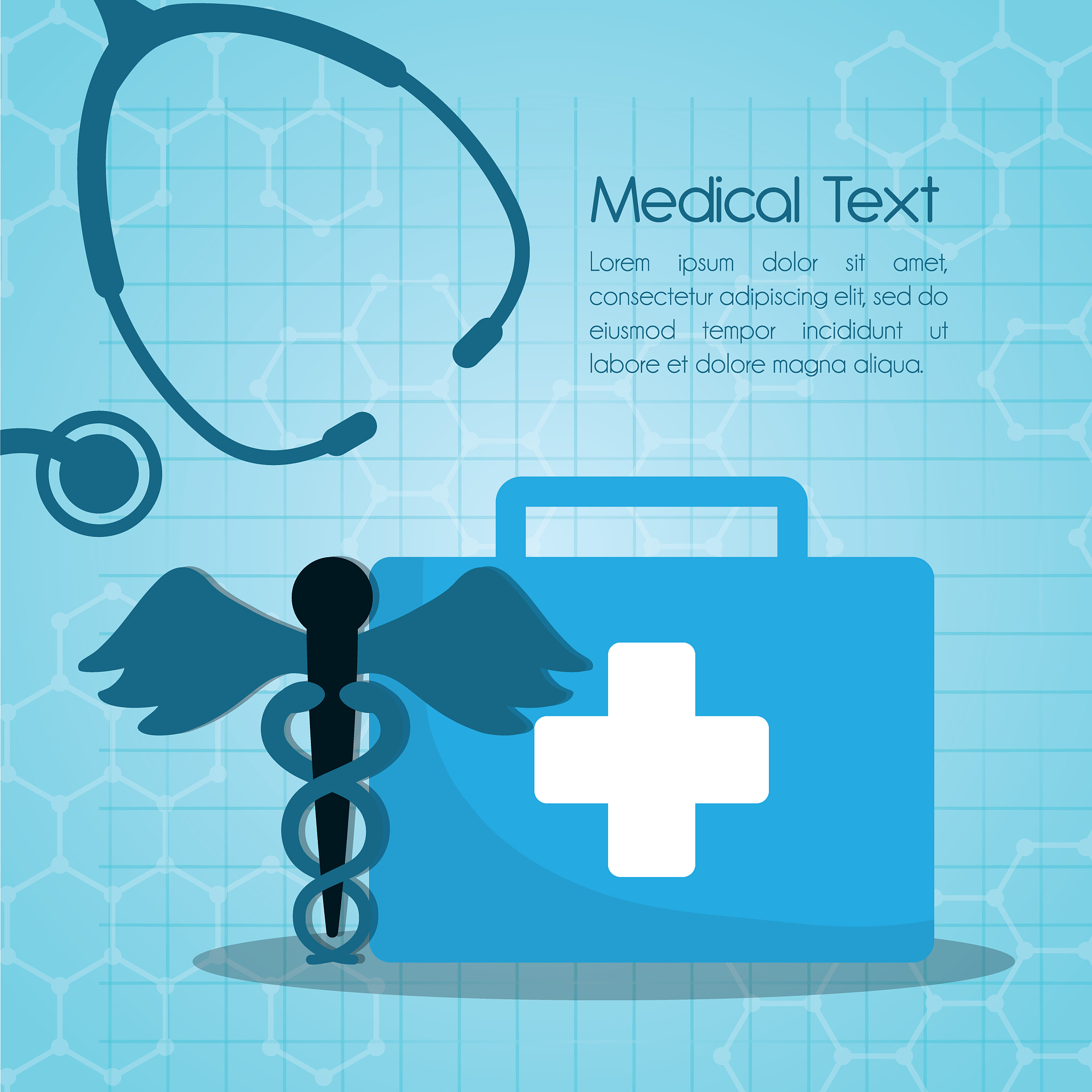 medical first aid kit stethoscope