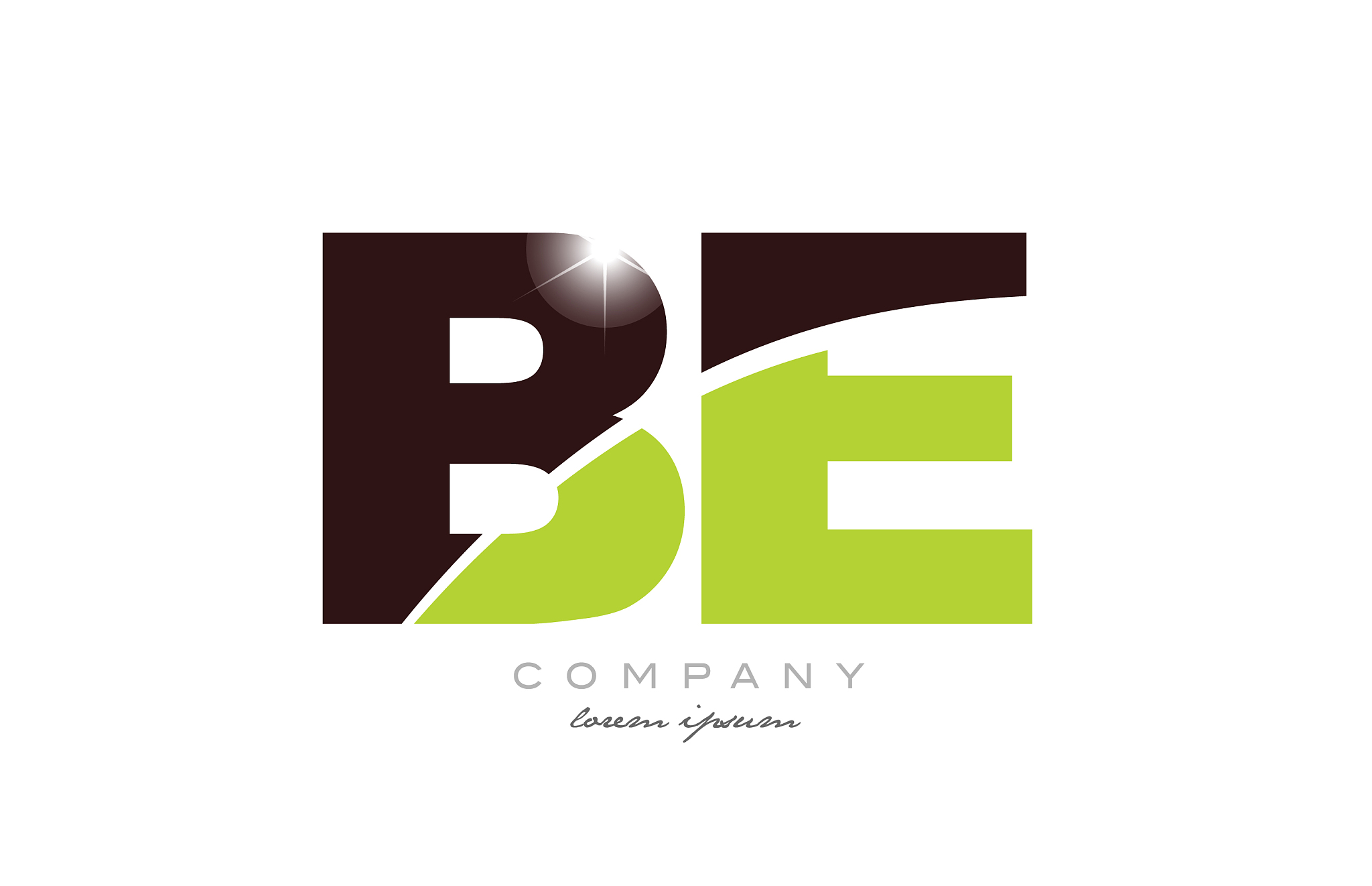 letter be b e alphabet combination in green an<strong>d</strong>