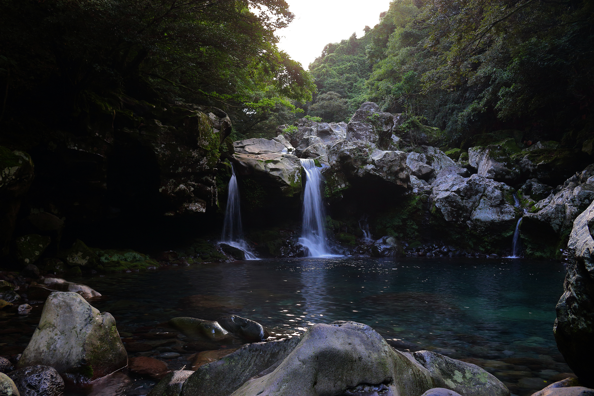 mandarin ducks waterfalls, waterfalls, valleys, valleys