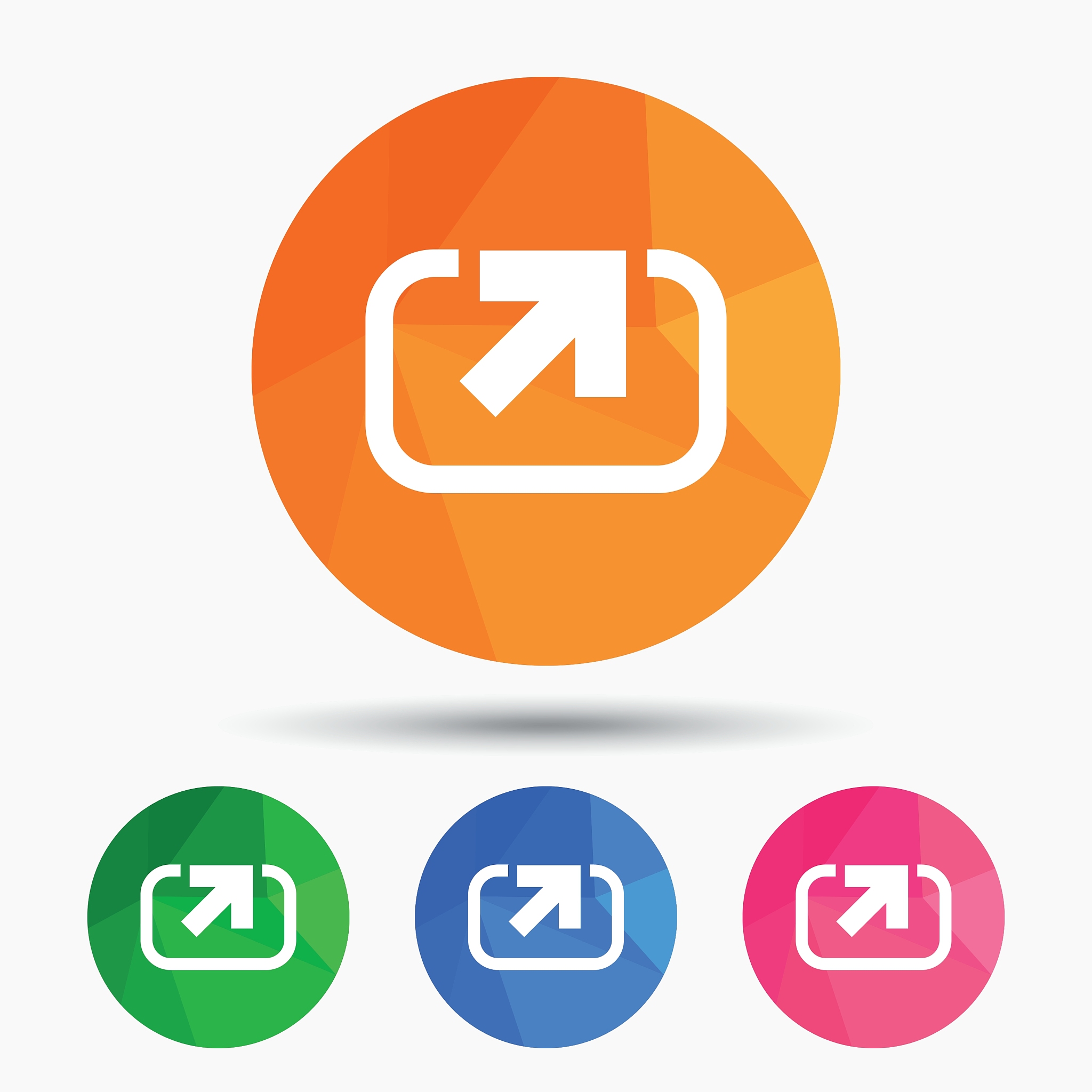 action sign icon share symbol