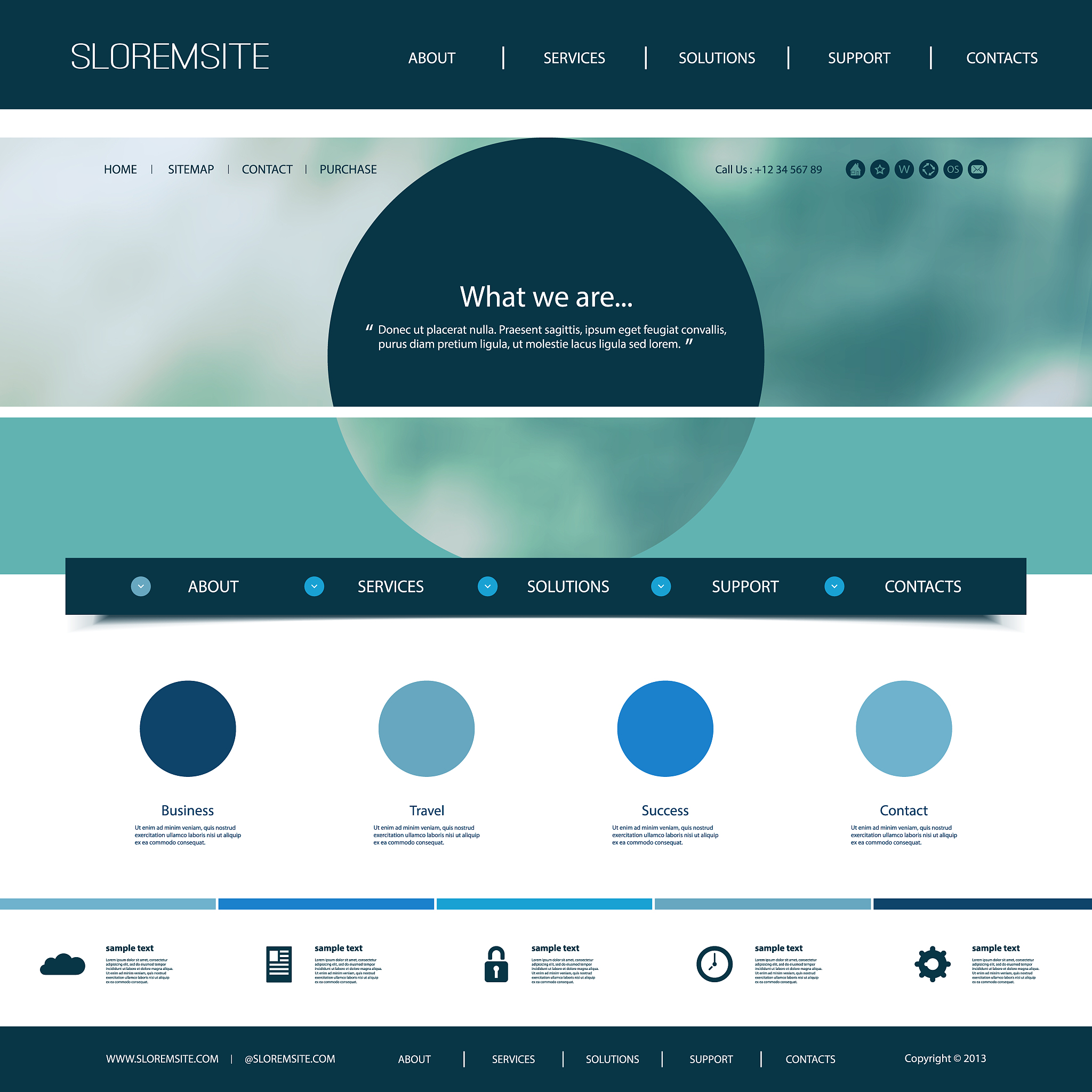 one page website template