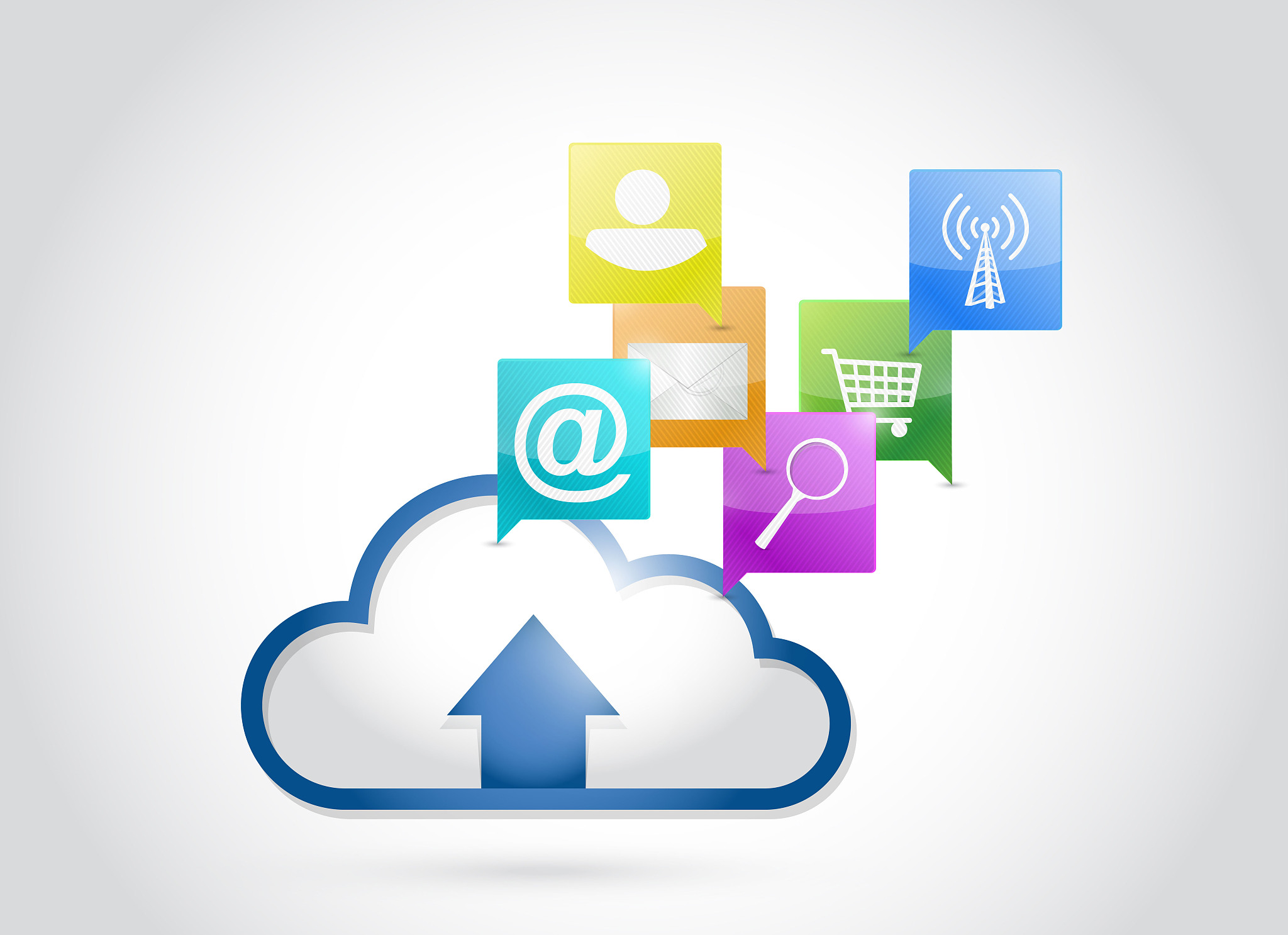 cloud applications concept illustration design
