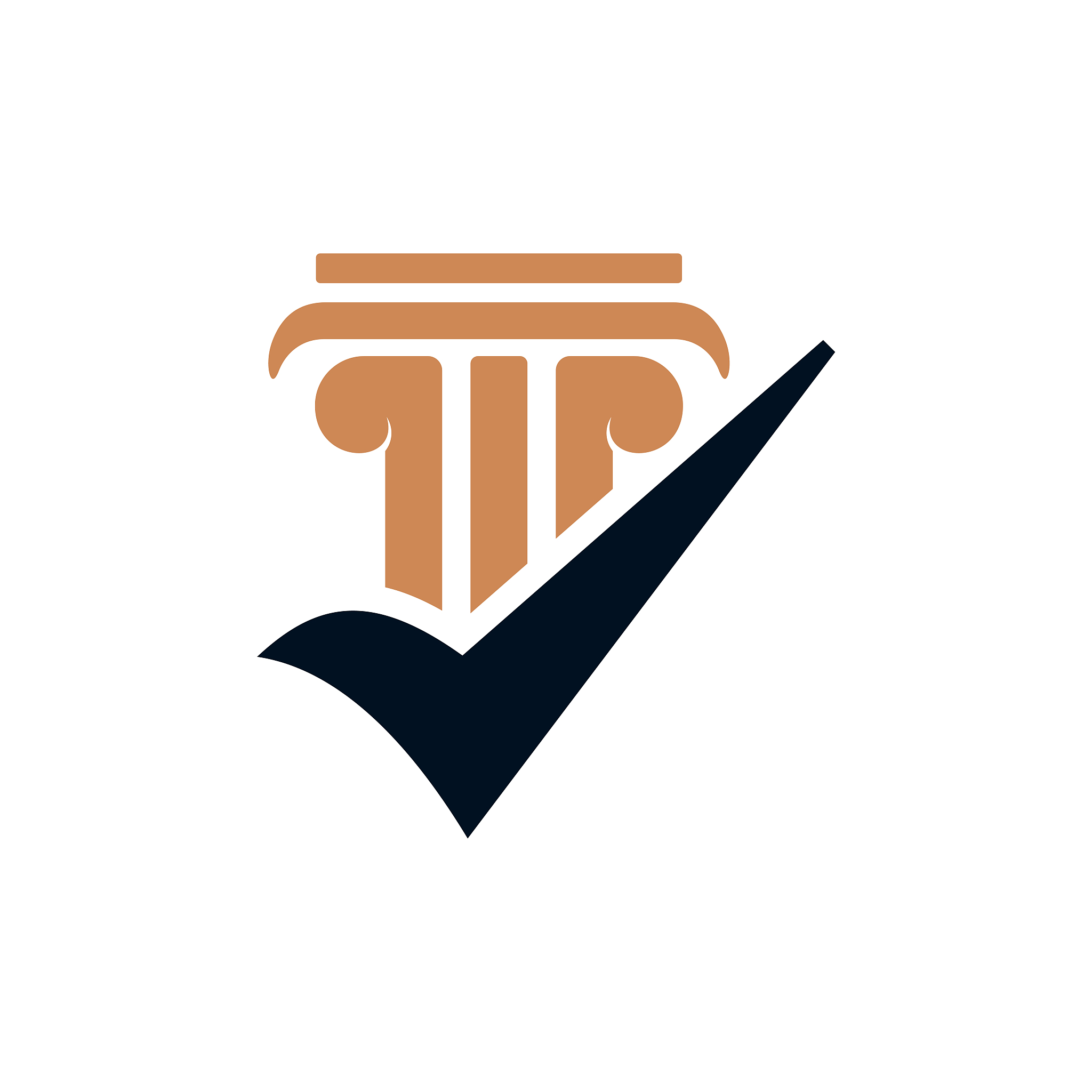 law check logo designs concept vector, pillar check logo templat