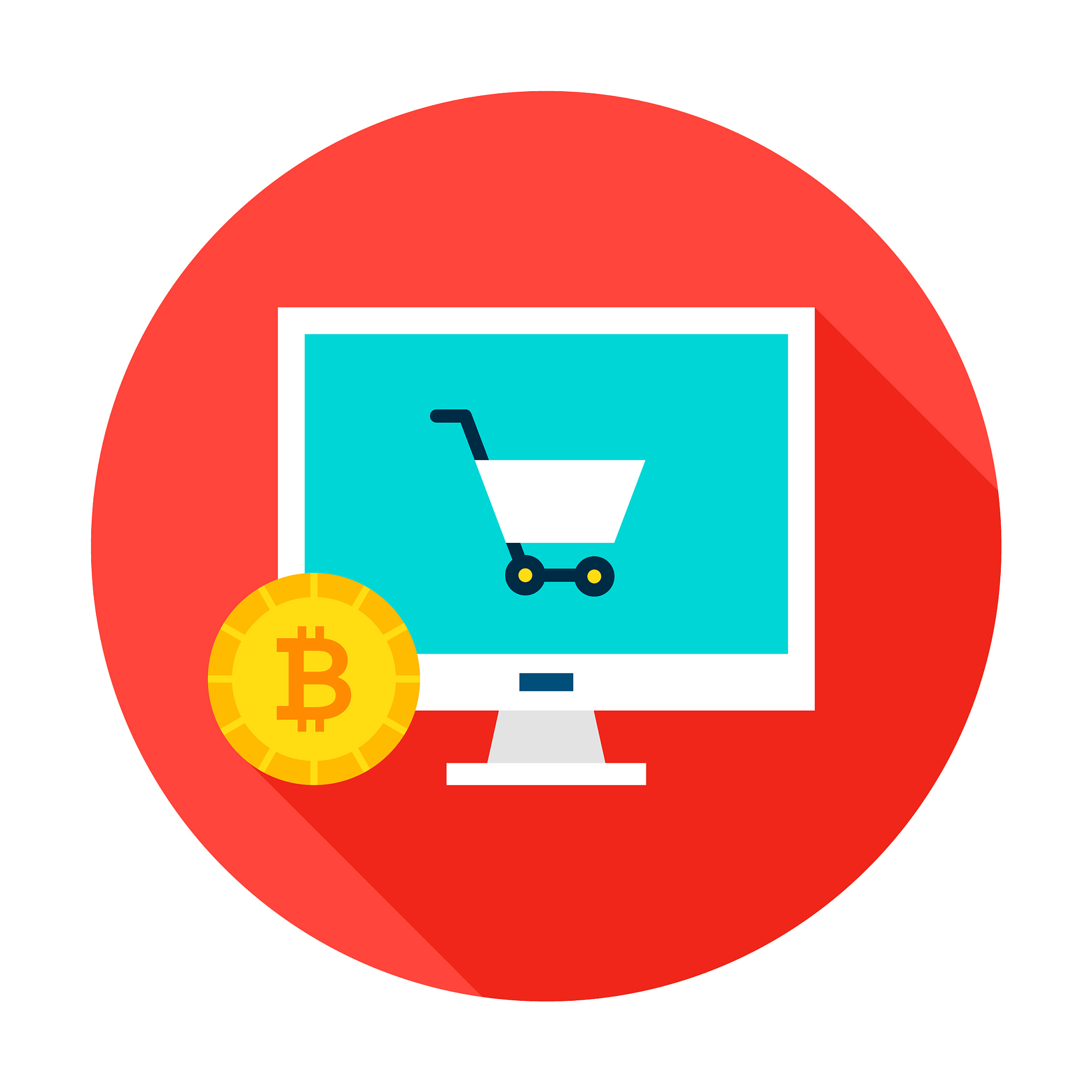 bitcoin ecommerce circle icon
