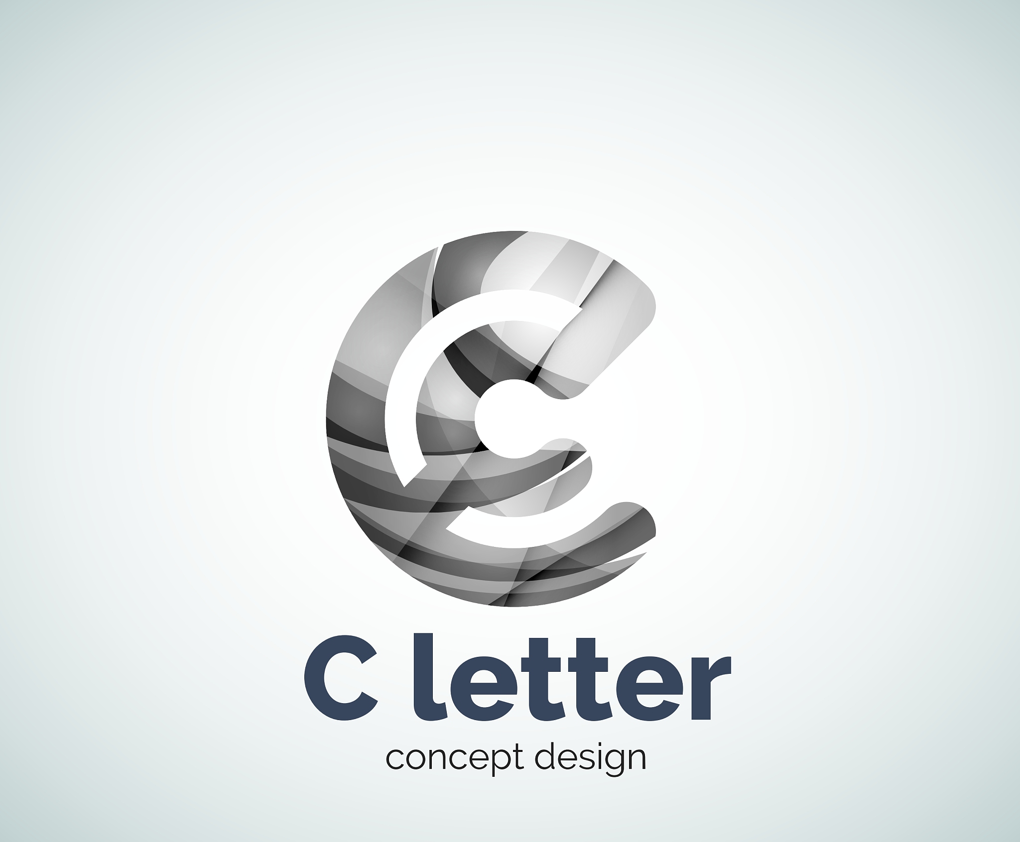 c letter concept logo template