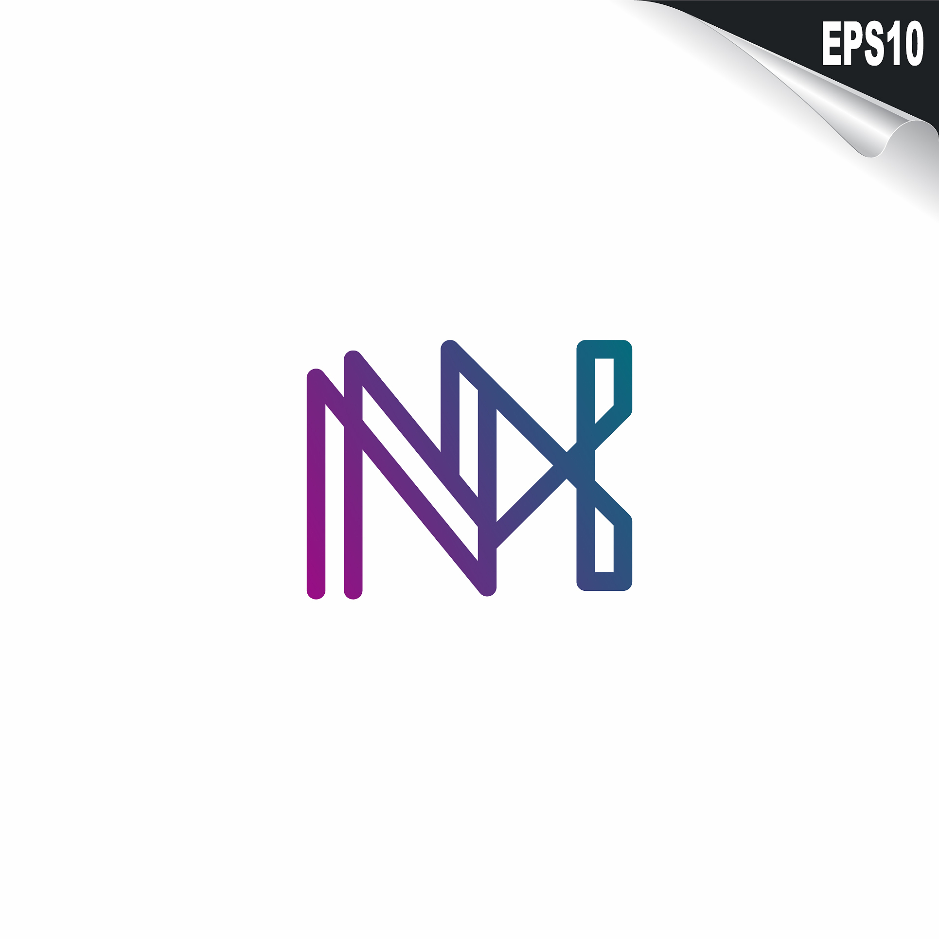 initial nh logo monogram design template simple