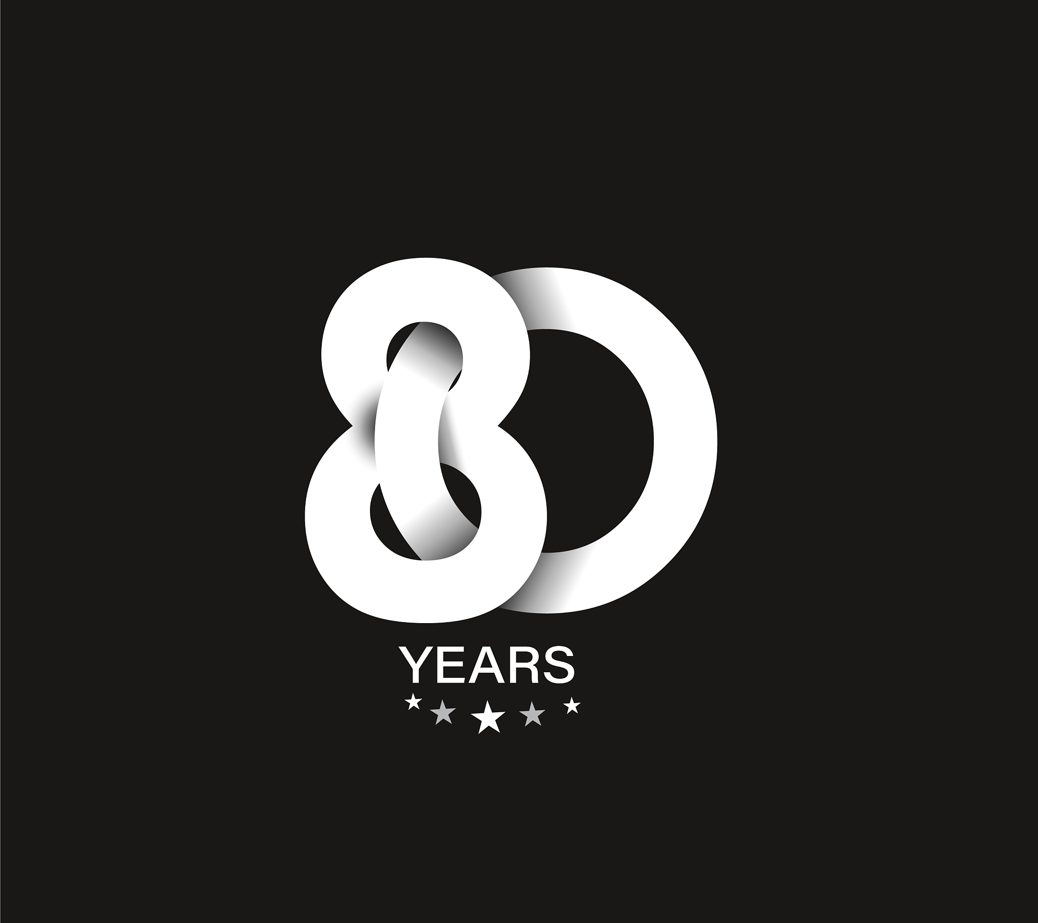 80th years anniversary celebration design