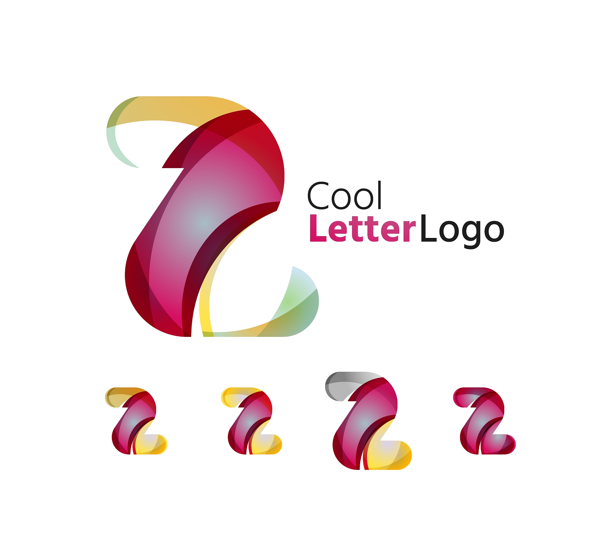 set of abstract z letter company logos business