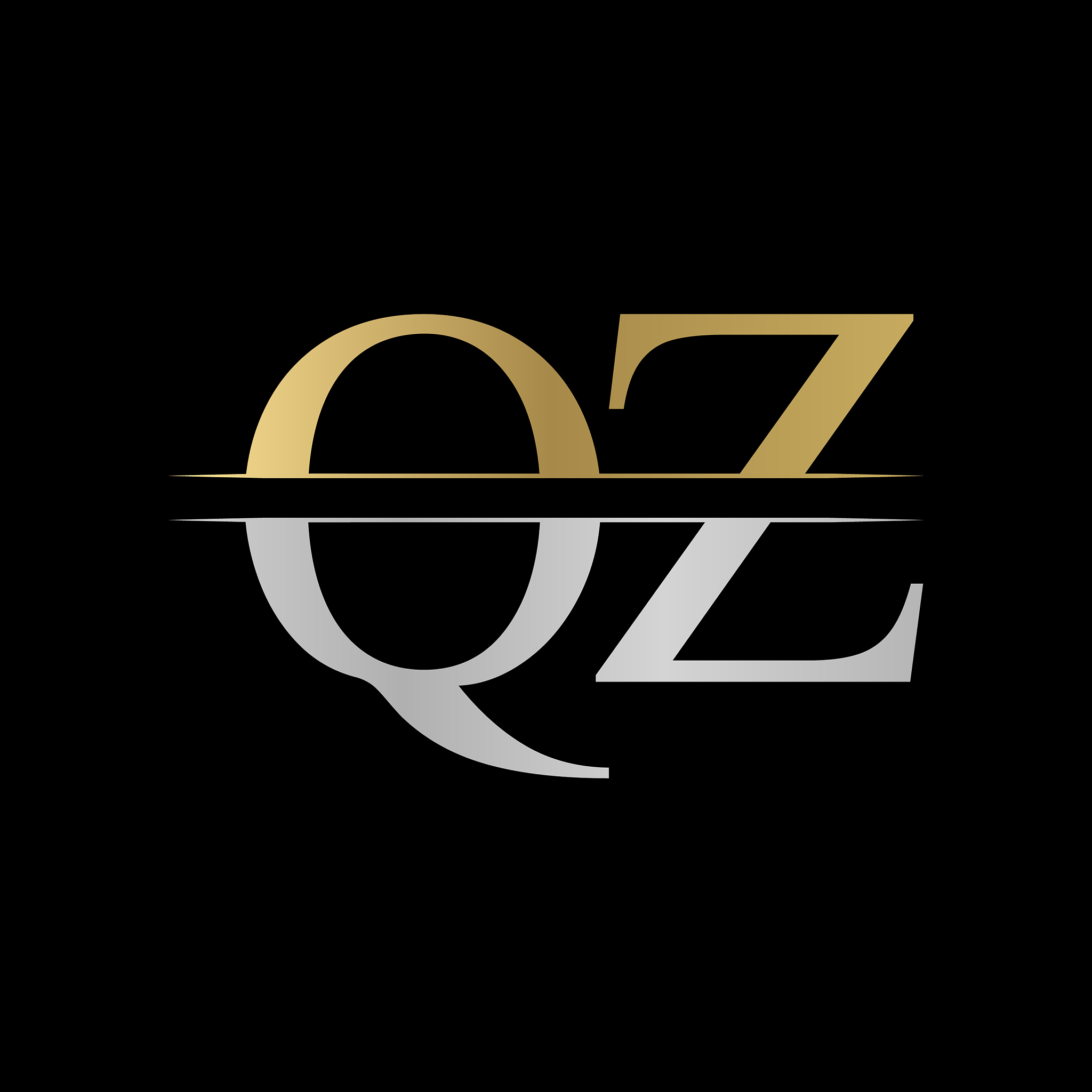 initial monogram letter qz logo design template