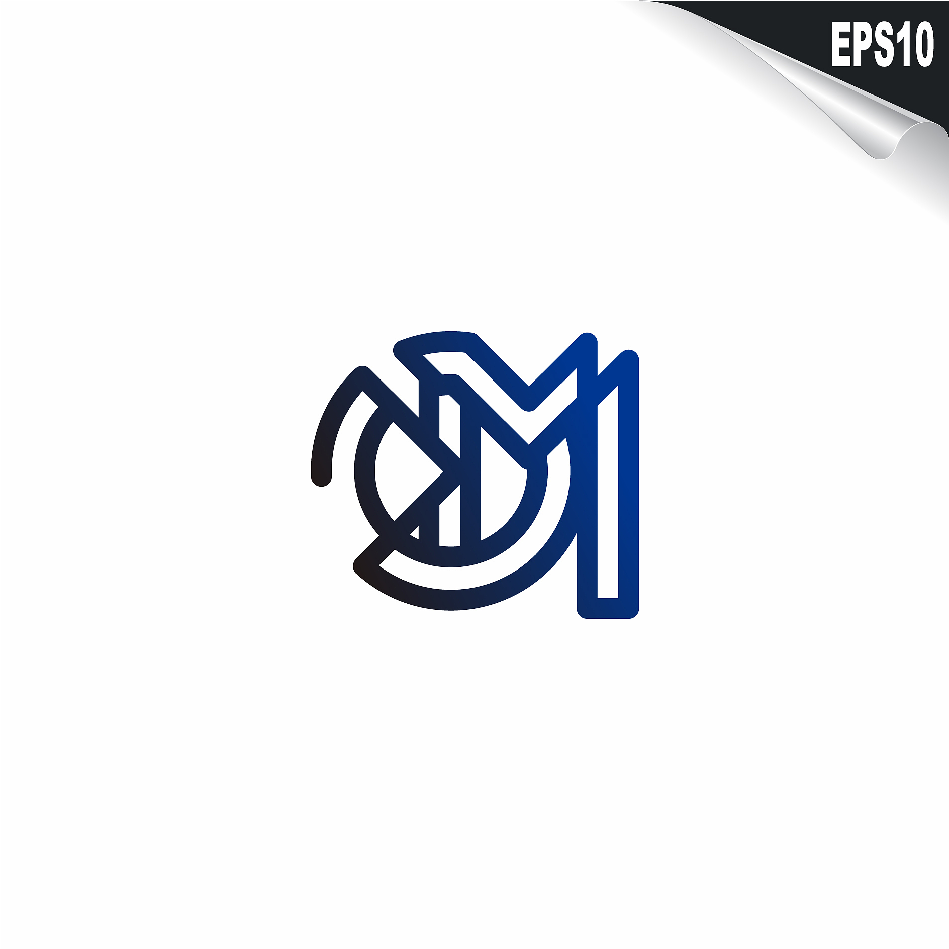 initial om logo monogram design template simple
