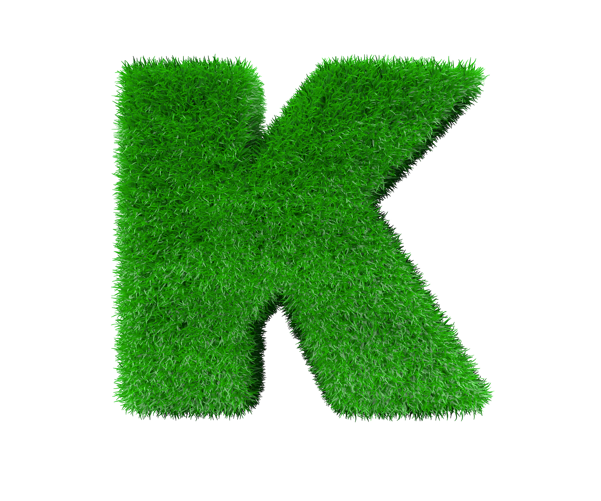 自然,符号,概念,英文字母<strong>k</strong>,草,三维图形,绘画插图,白色,分离着色,做
