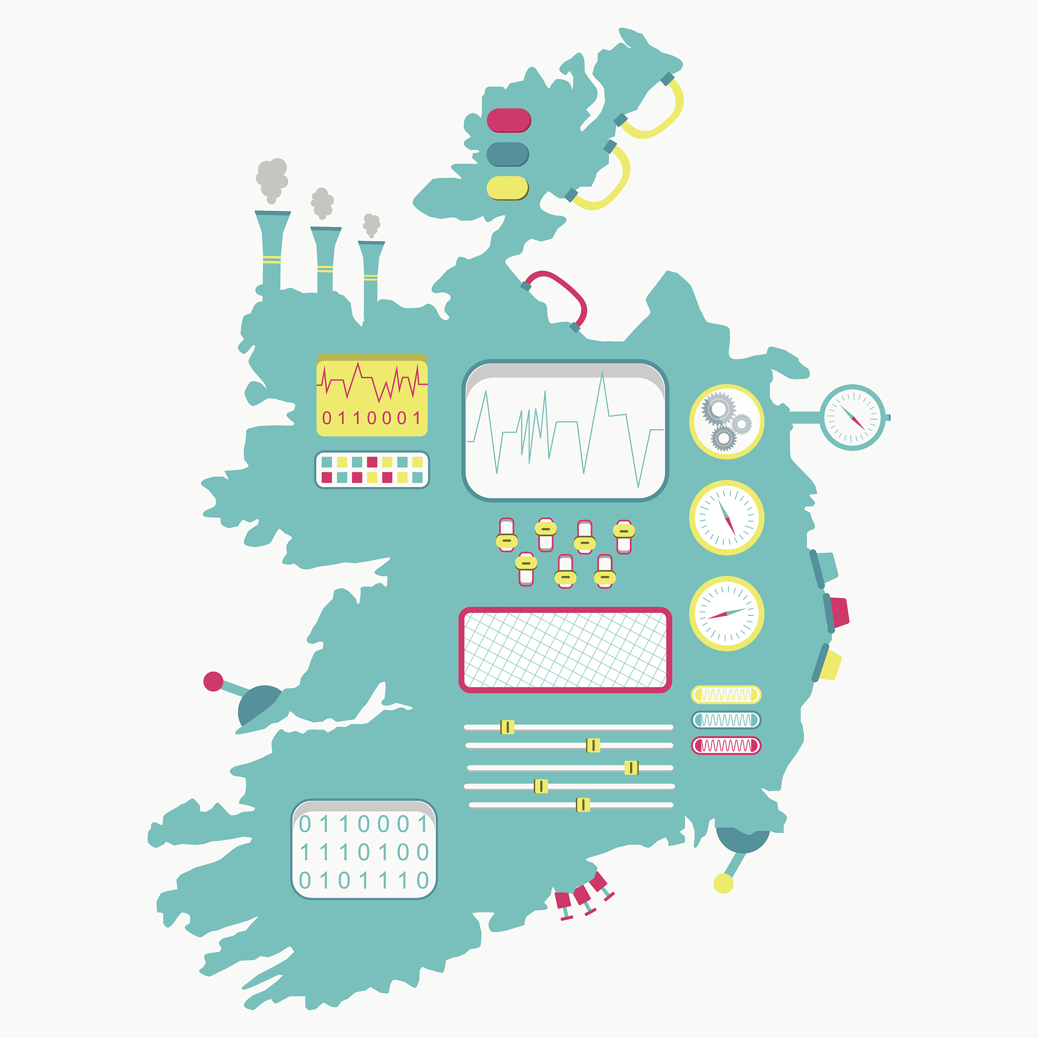 map of ireland machine