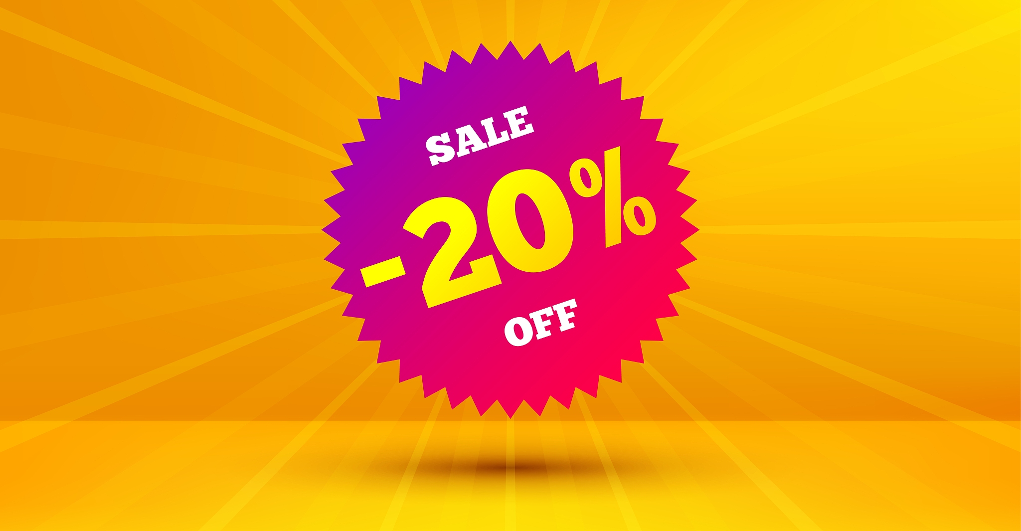 sale 20 percent off badge. discount banner shape. vector
