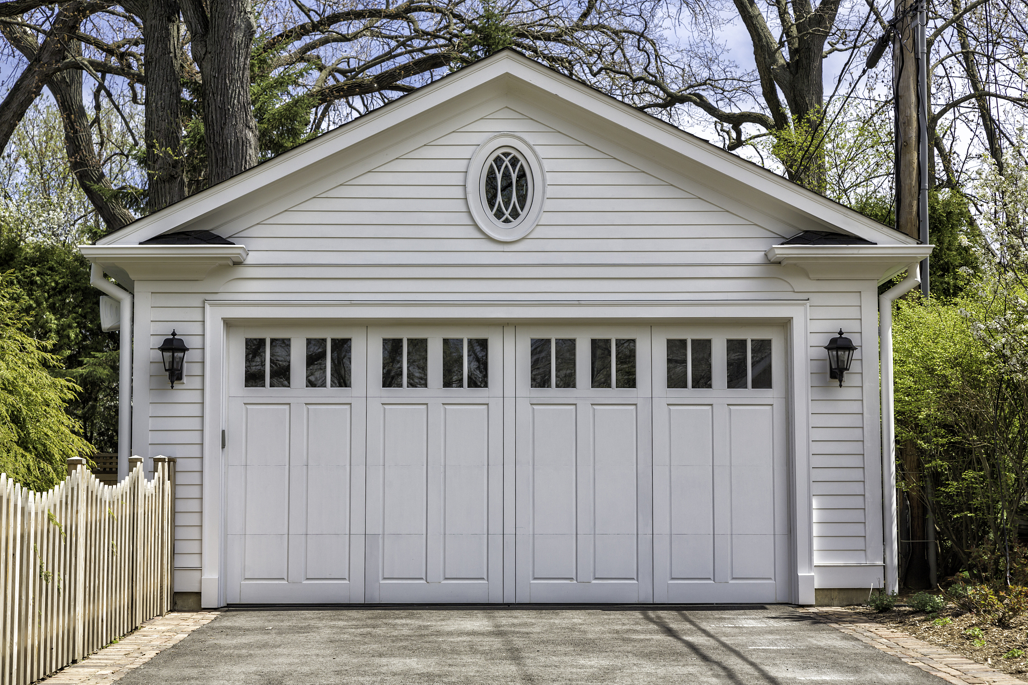 two car wooden garage