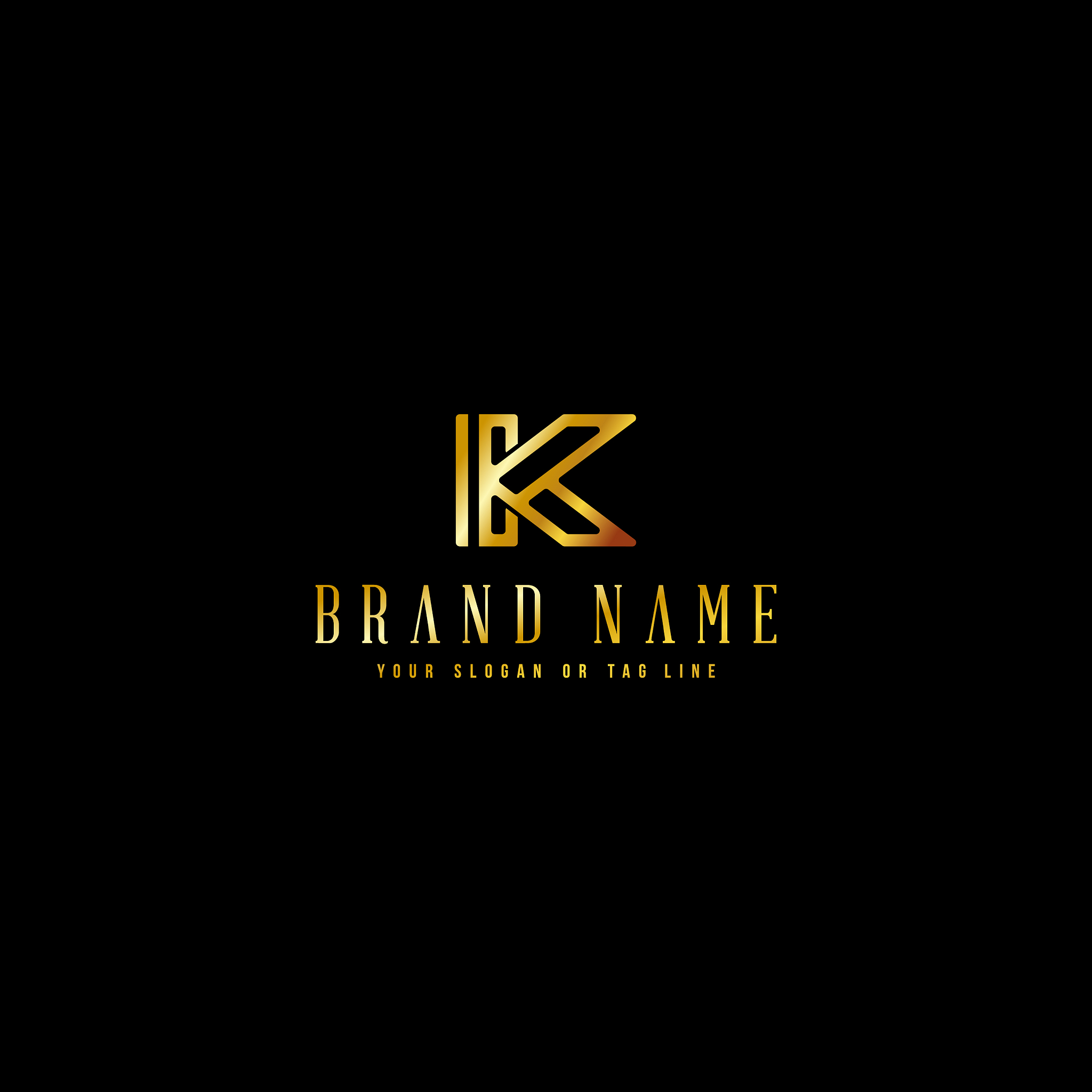 premium luxury logo letter k