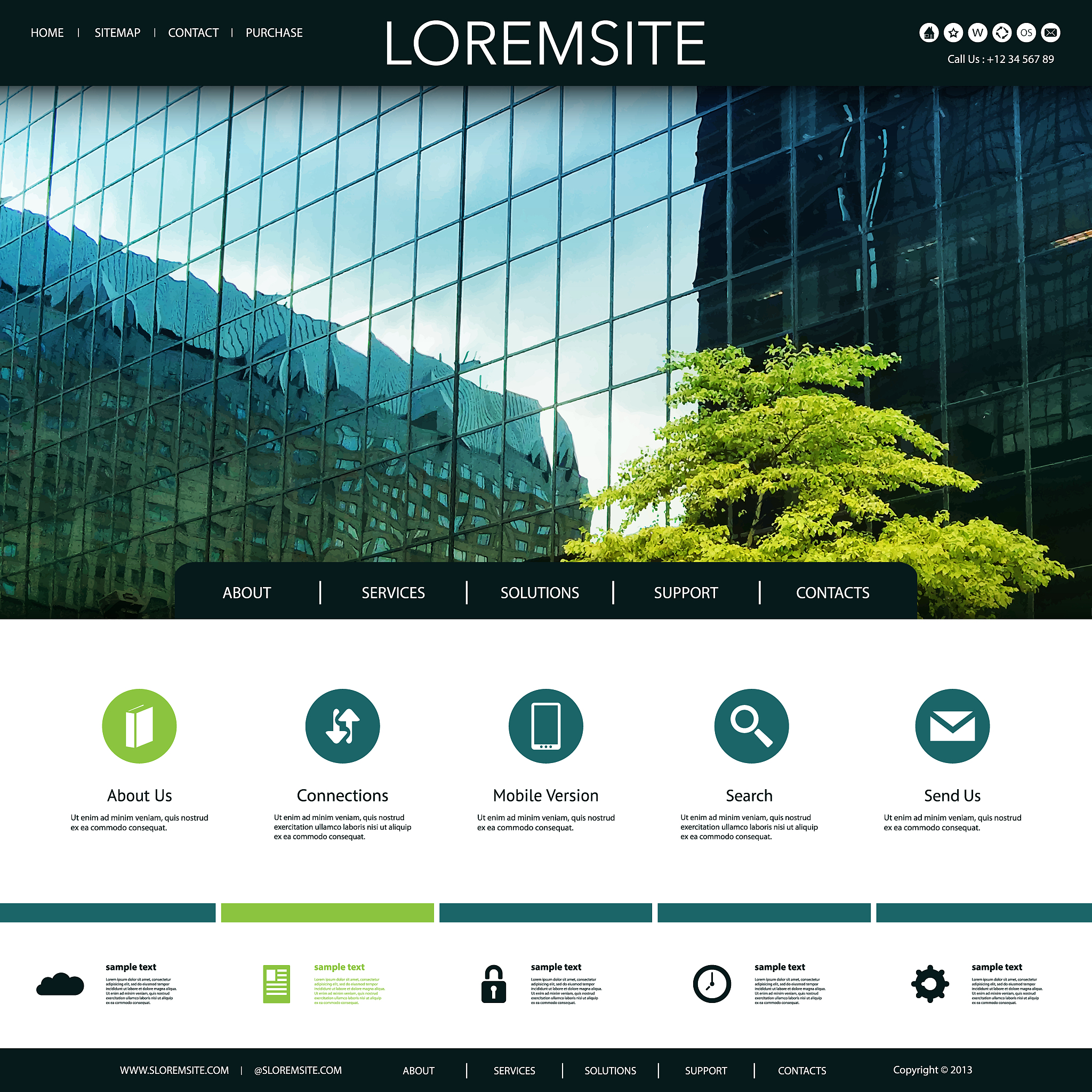 one page website template