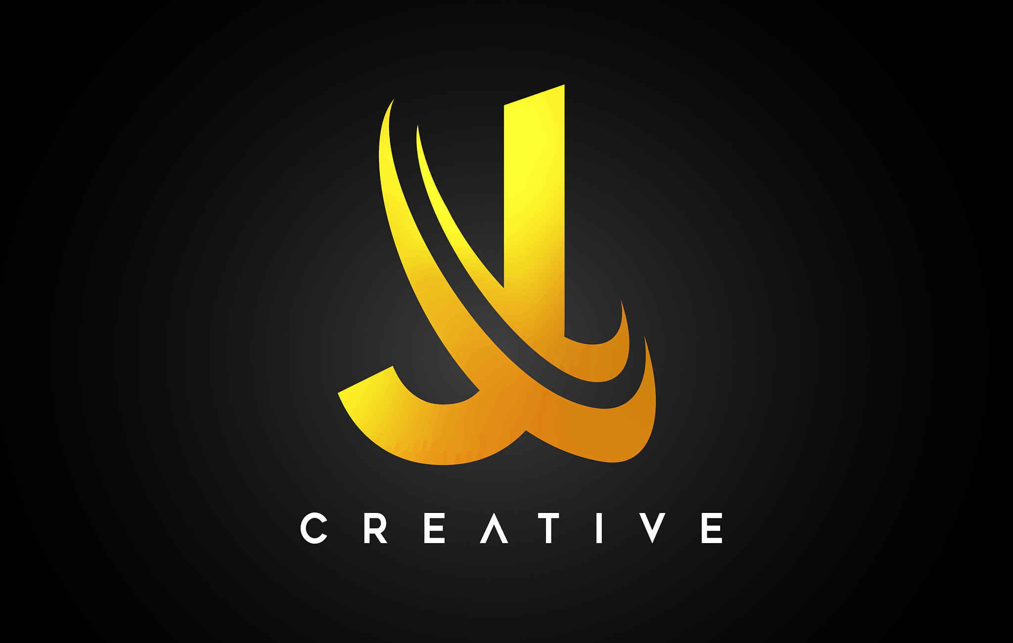 golden letter j logo j letter design with golden