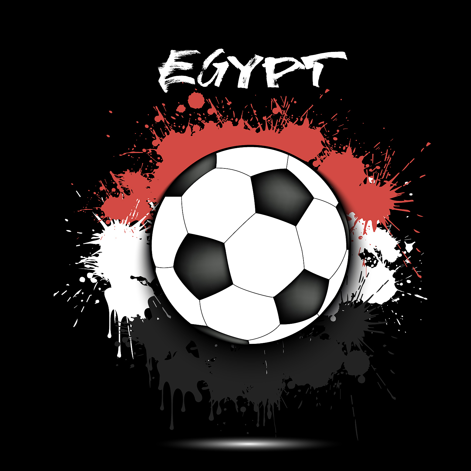 soccer ball and egypt flag