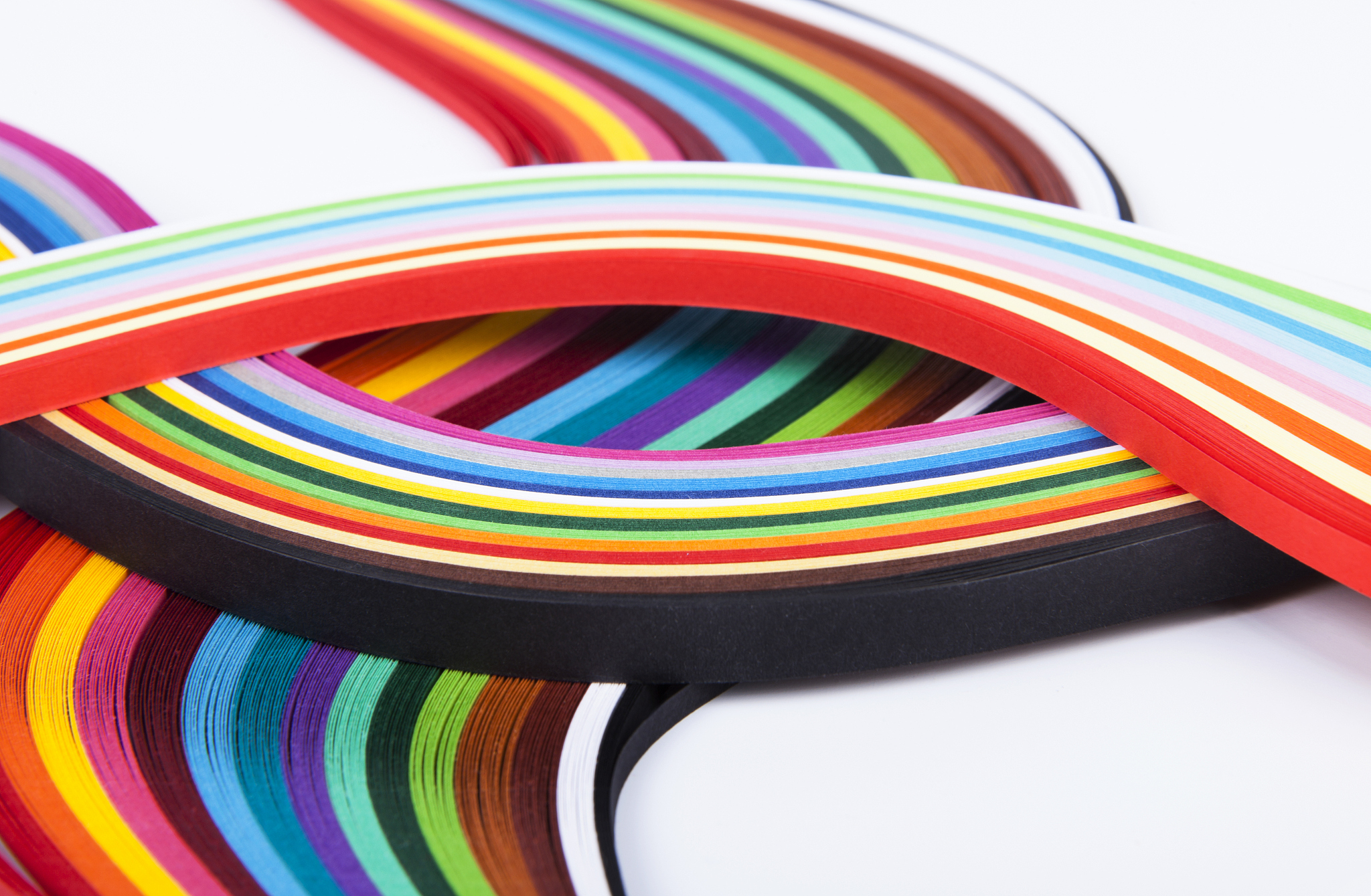 colored bridges made of paper. rainbow. perfect colors.
