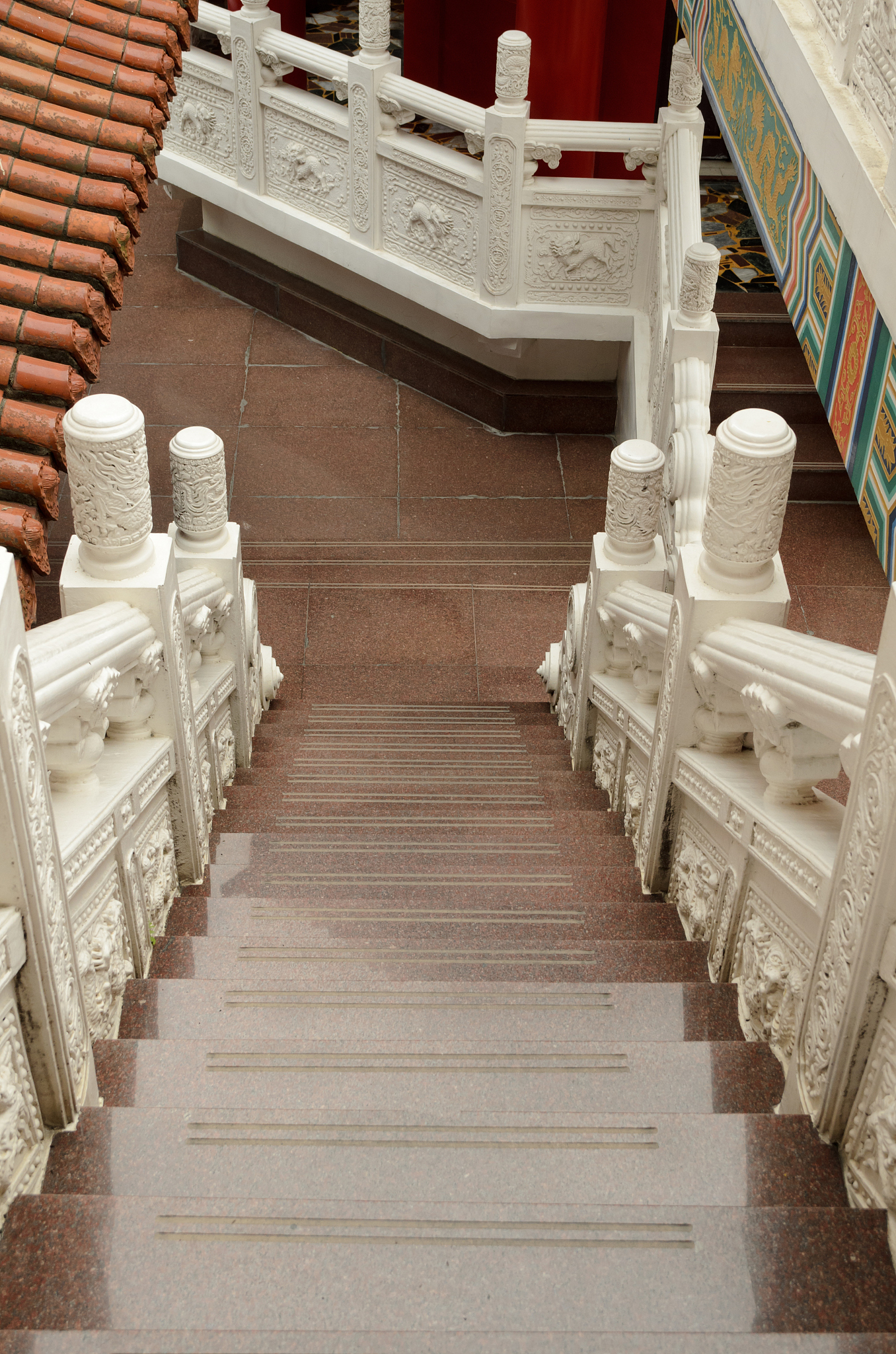 chinese temple handrail and stairs