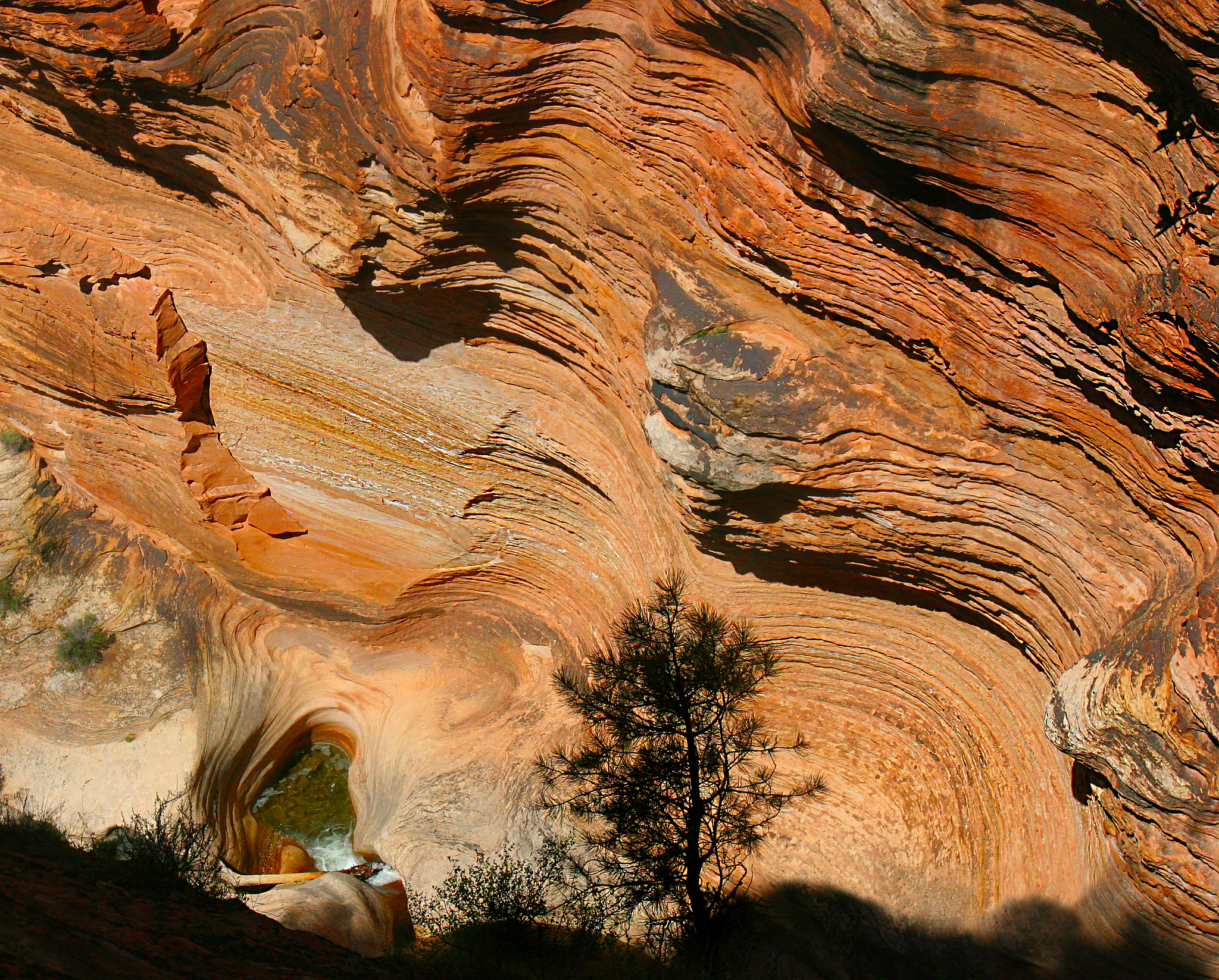 looking down from up