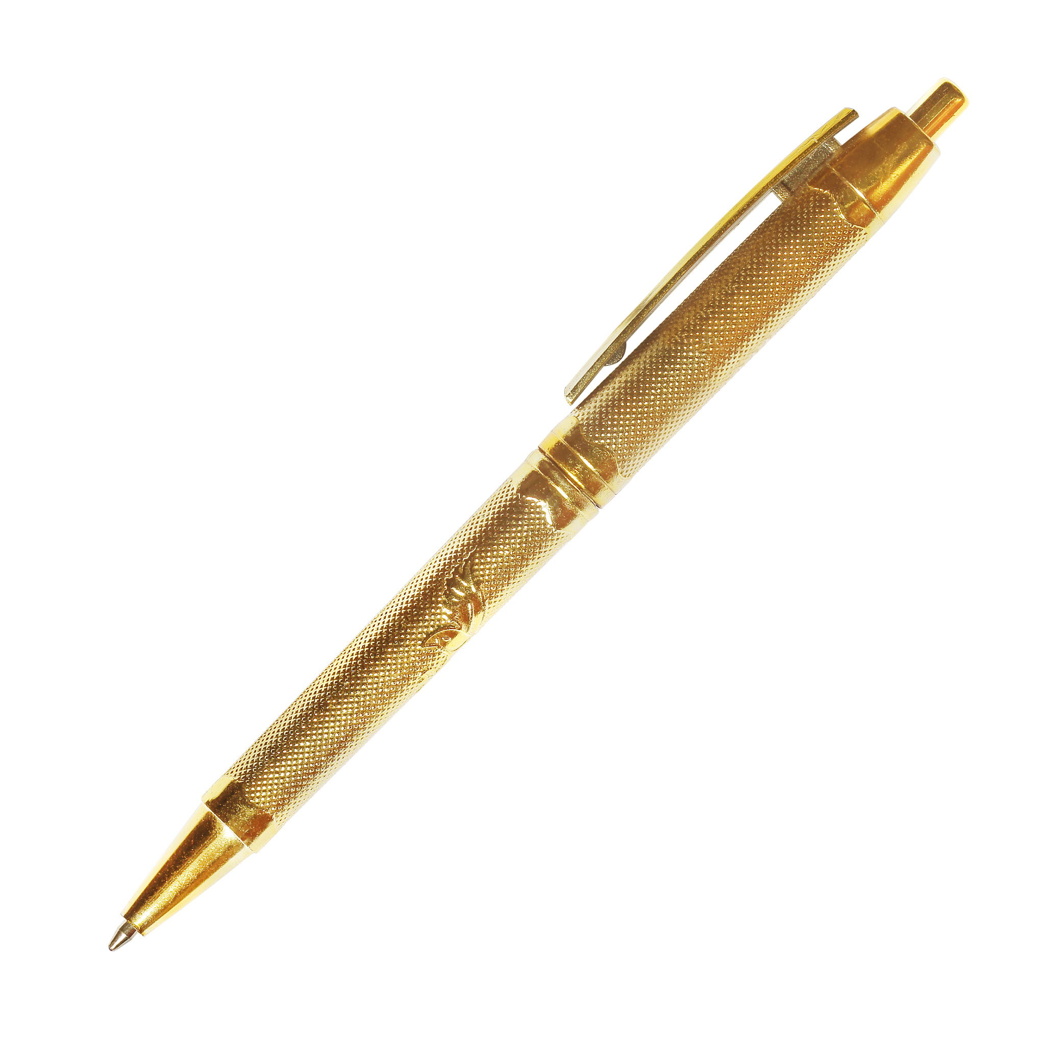 Luxury Ballpoint Pen with Gold-Plated Edges and Diamond Inlay