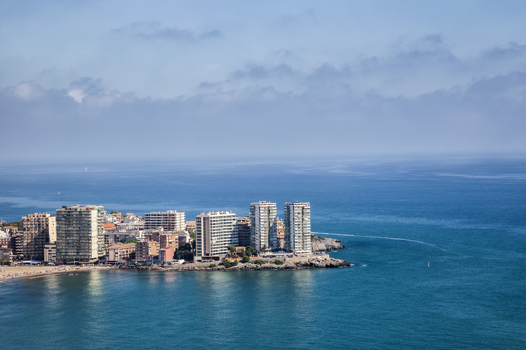 oropesa del mar skyline and mediterranean sea