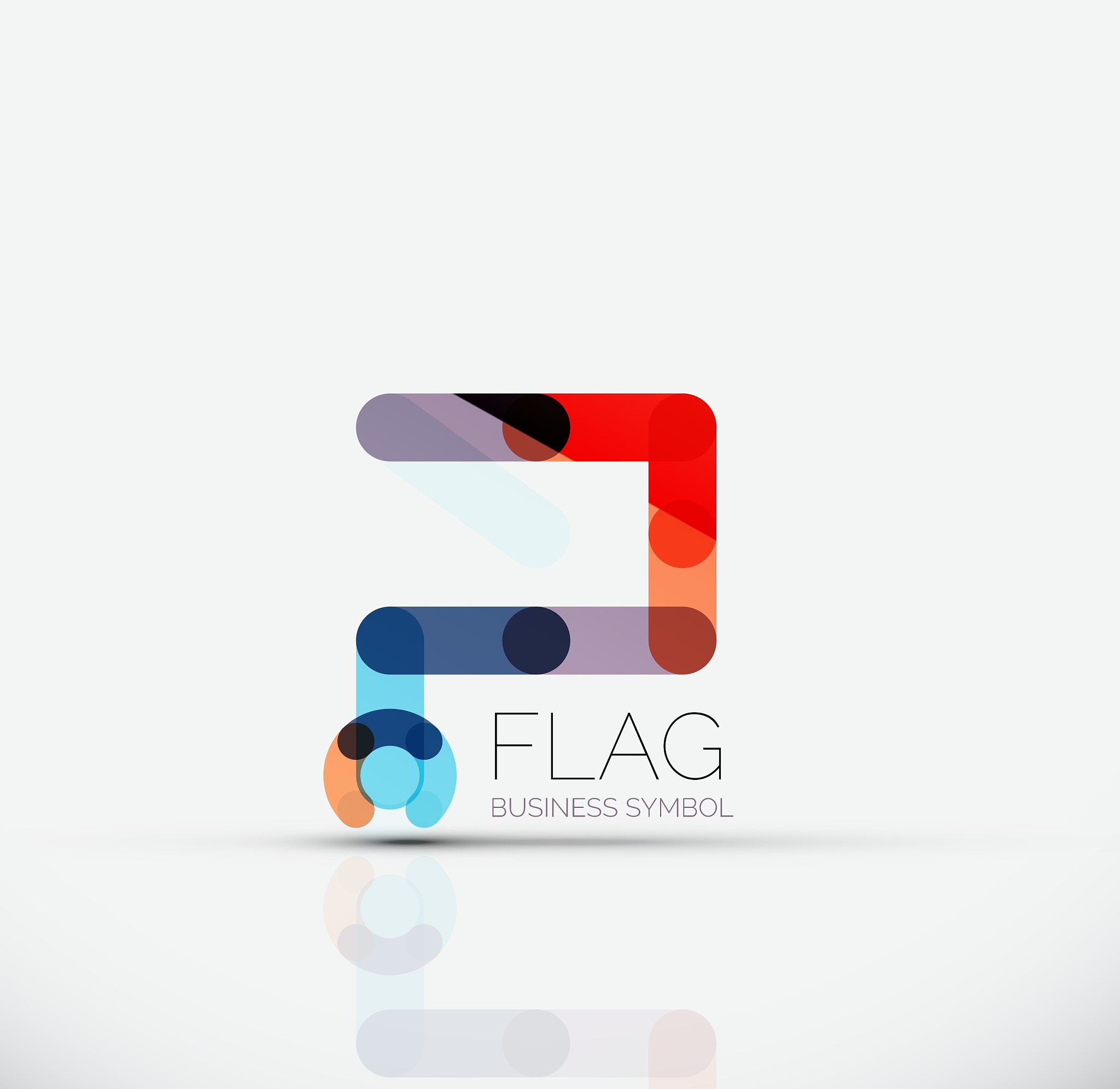 logo flag abstract linear geometric business icon