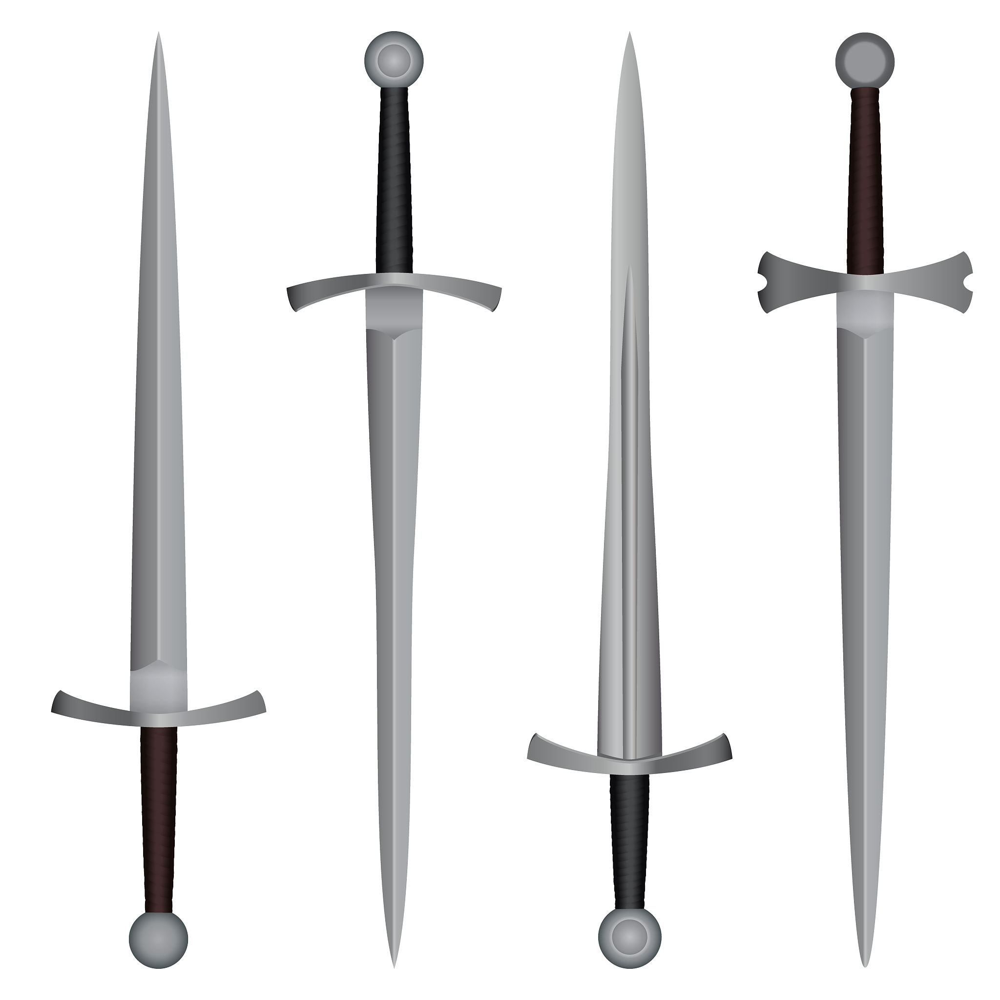 set of medieval 3d swords.various blades of swords