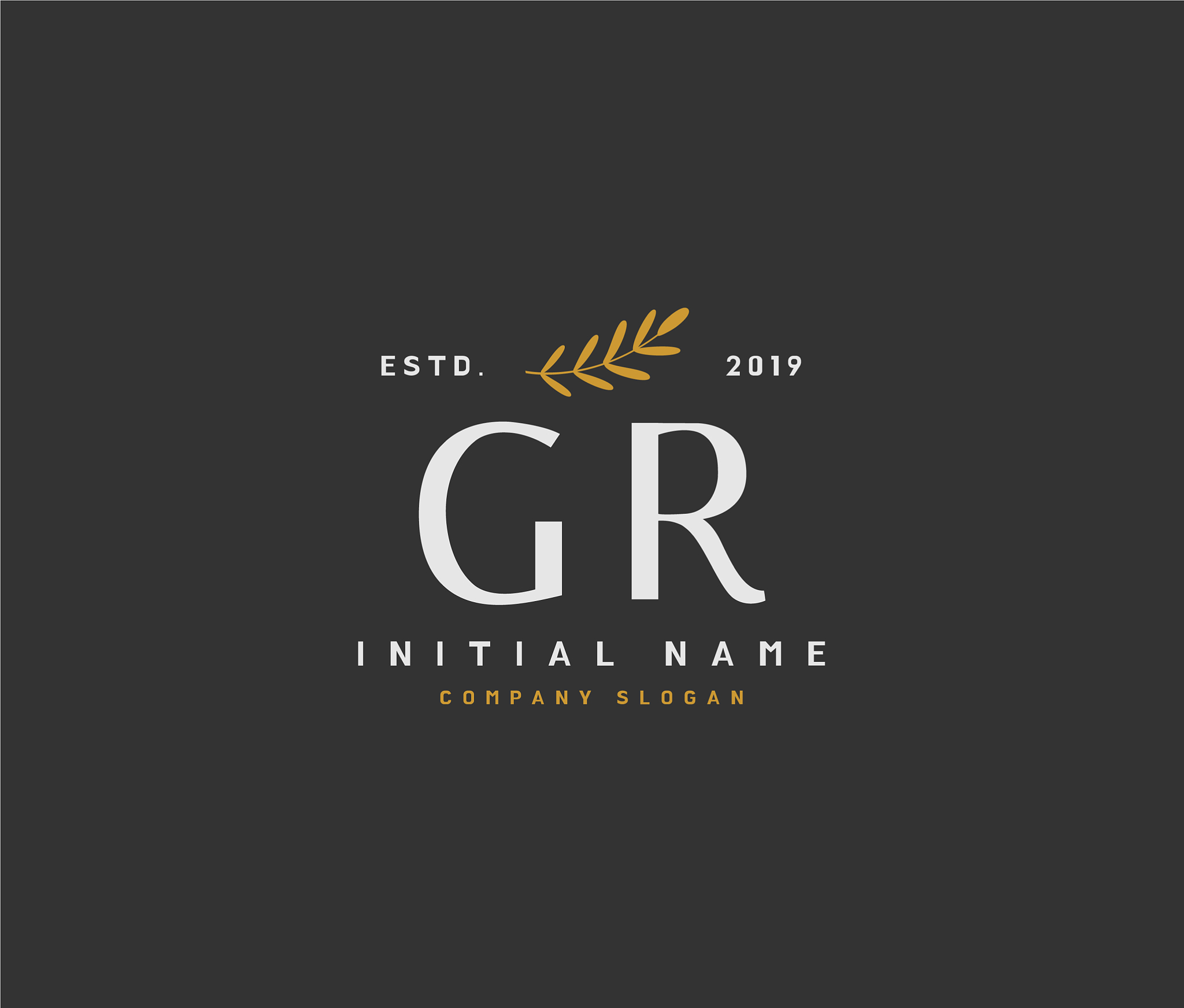g r gr beauty initial logo handwriting logo of