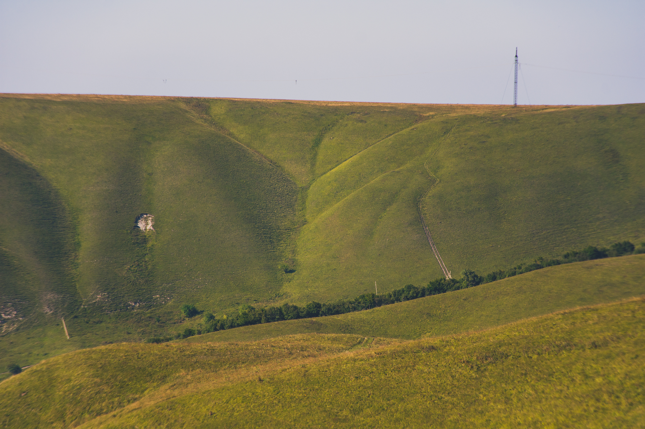 mountains and plains away in summer