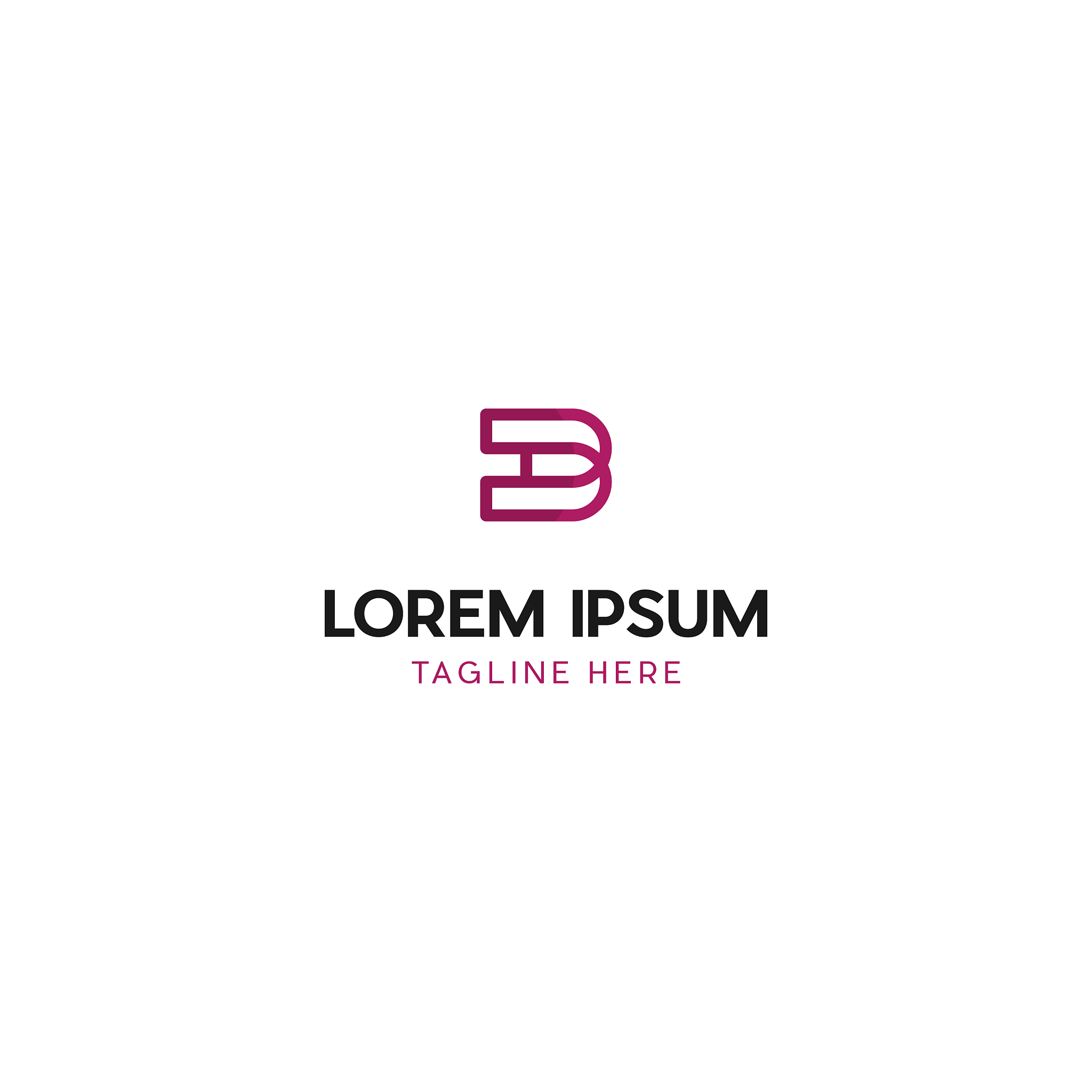 letter b outline technology creative logo design