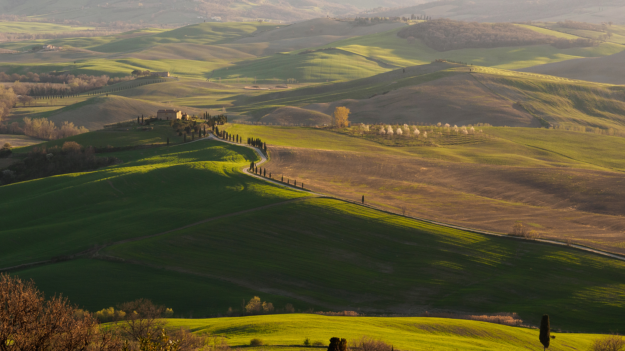 val d'orcia landscape. italy, 2017.