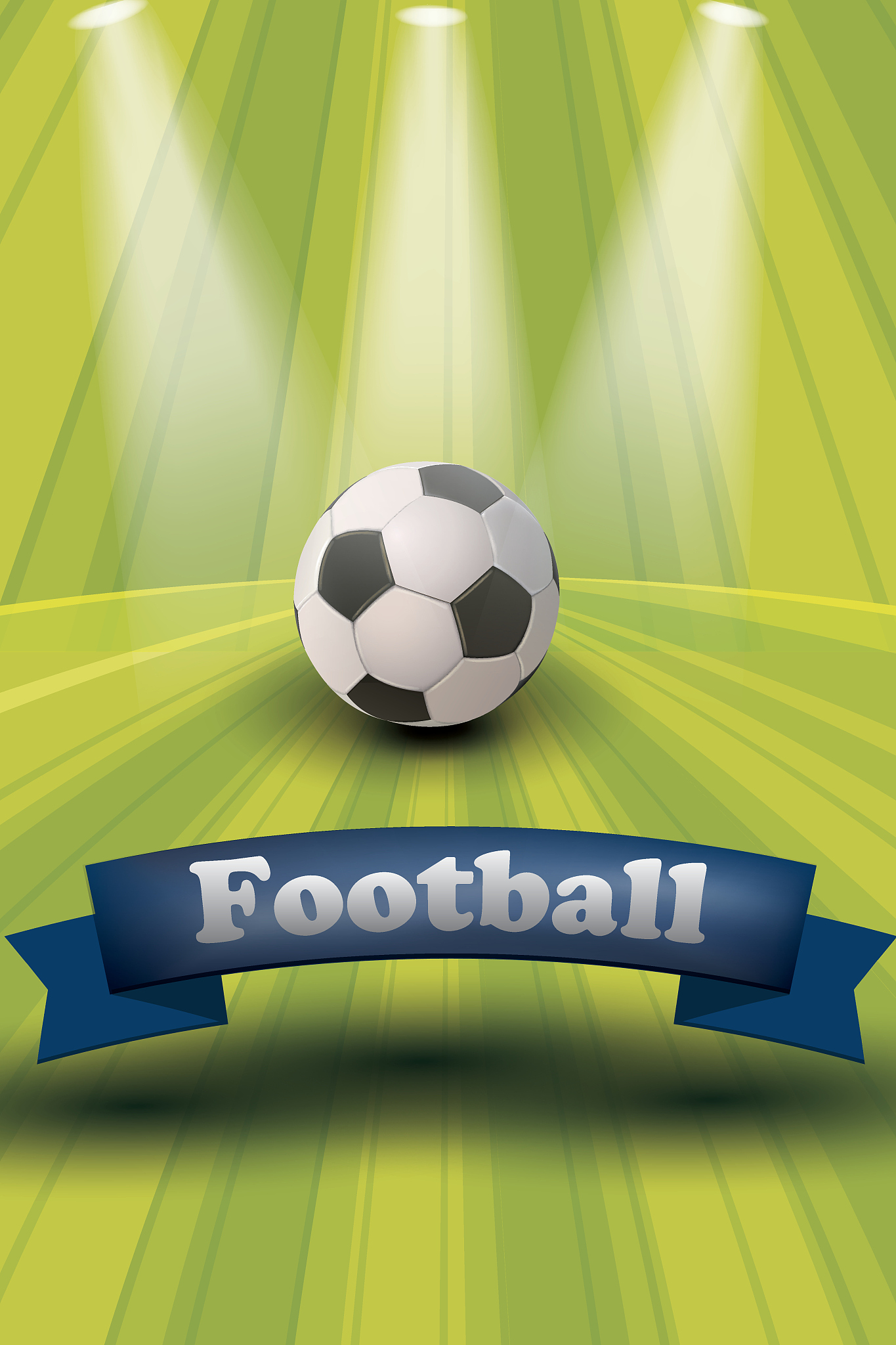 football in soccer field background