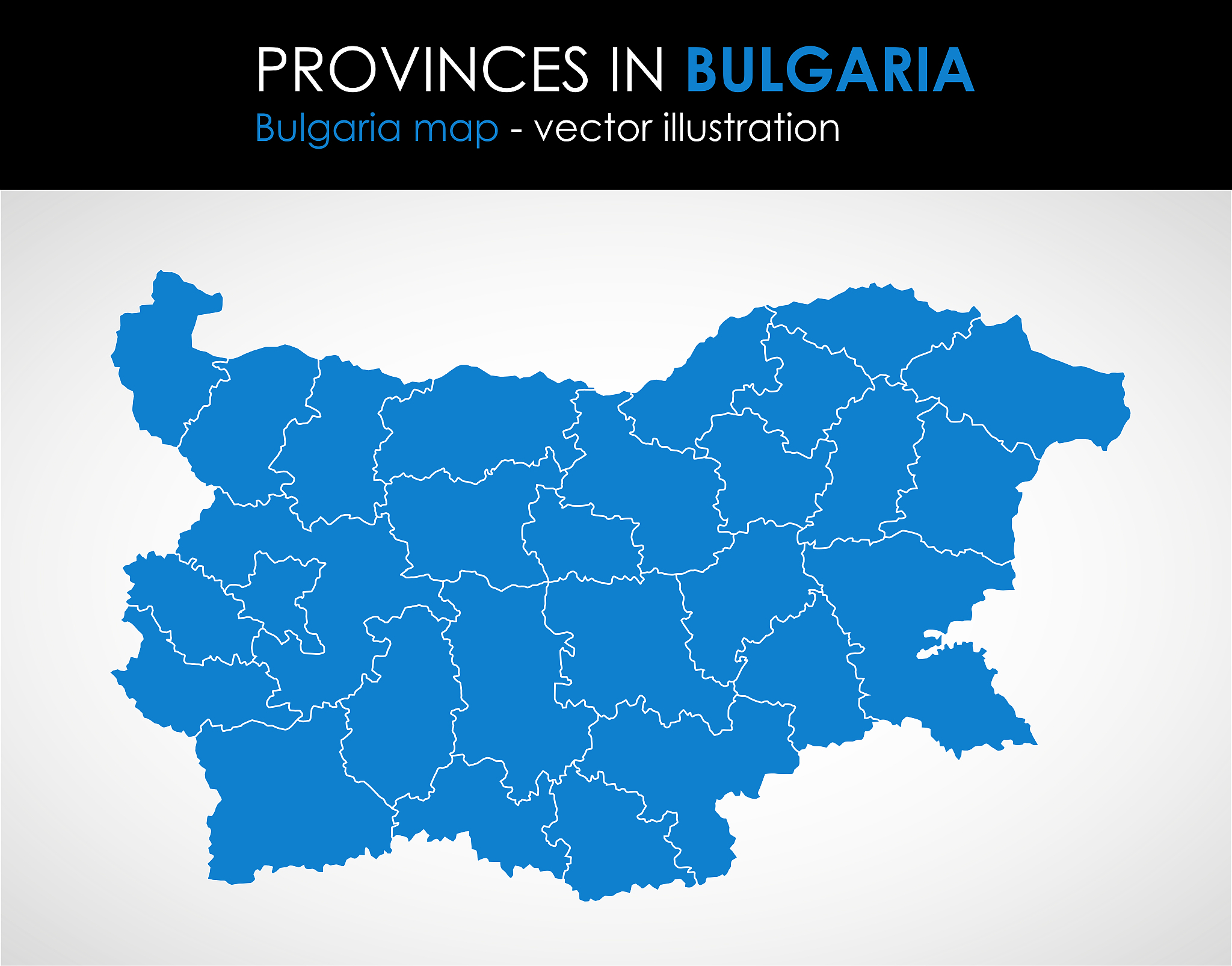 bulgaria - highly detailed map.all elements are separated in edi