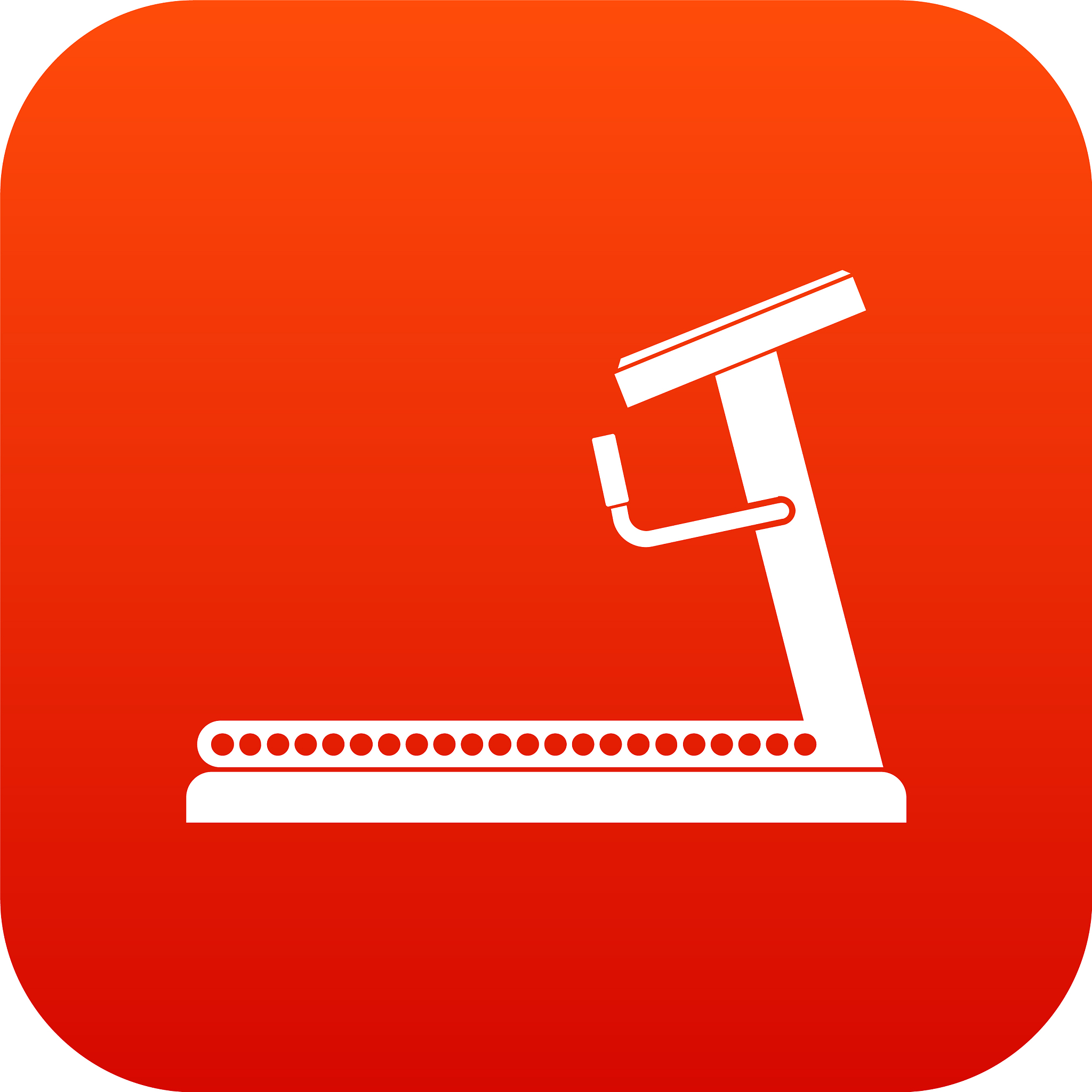 treadmill icon digital red