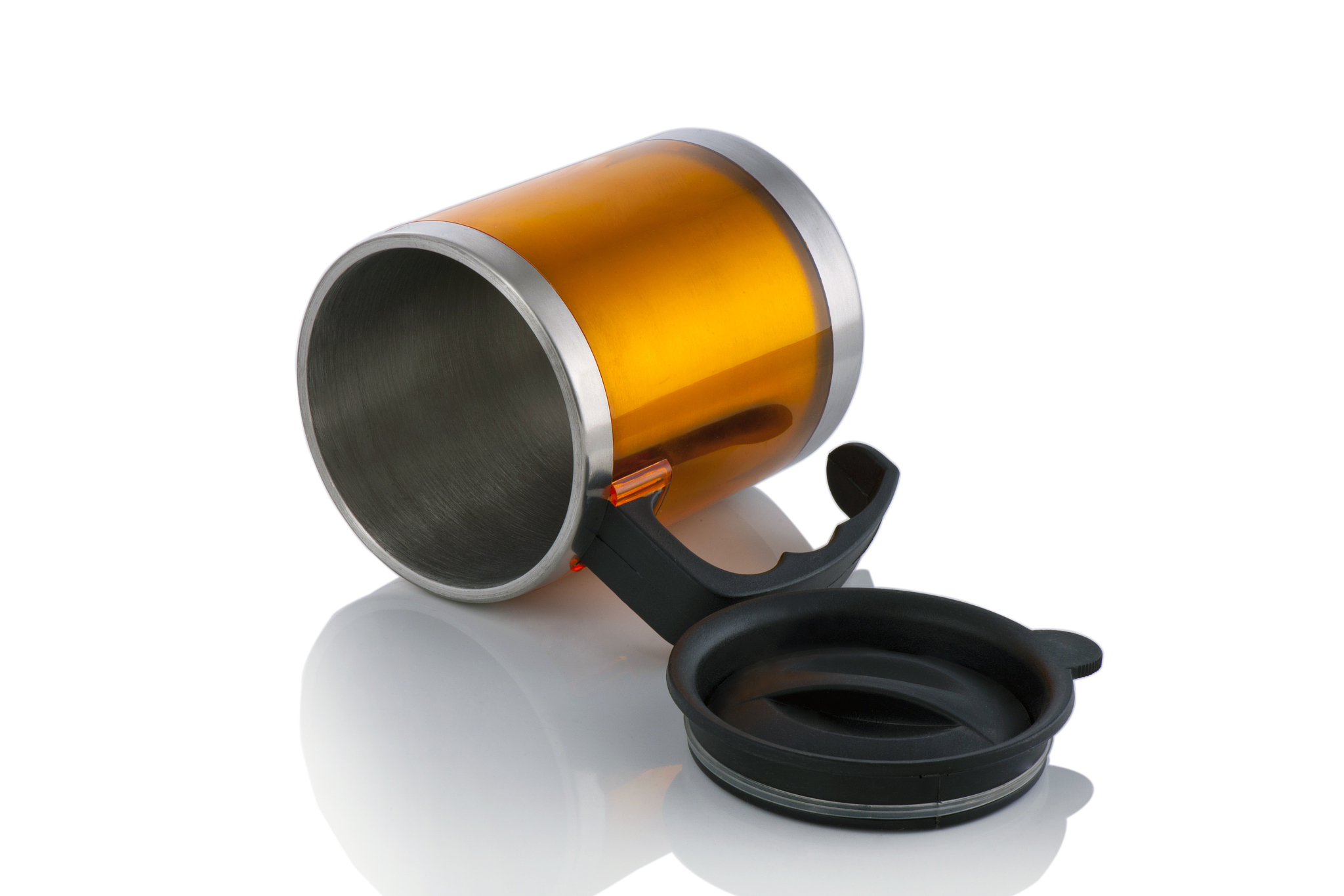 aluminum mug isolated on white