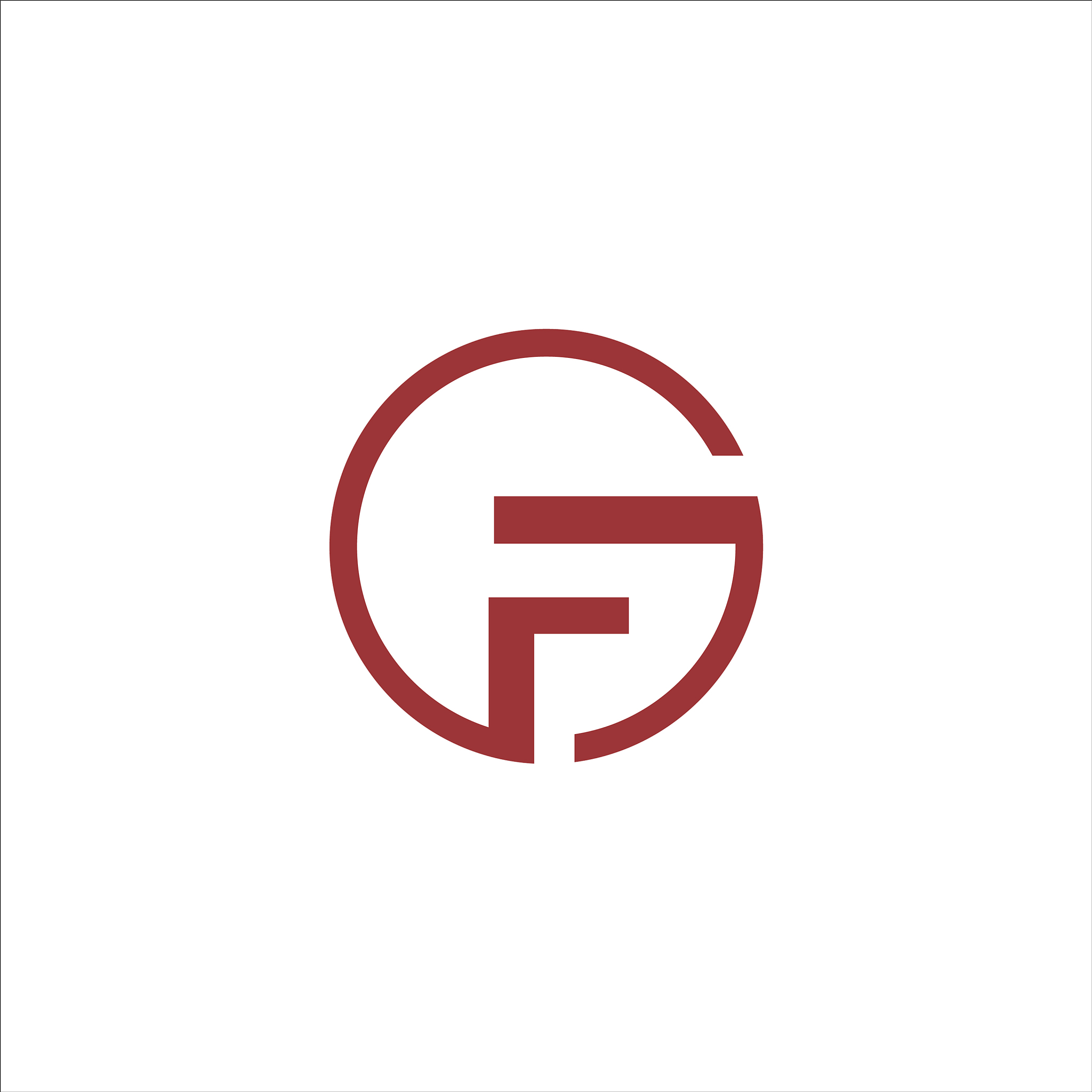 initial letter gf or fg logo design template