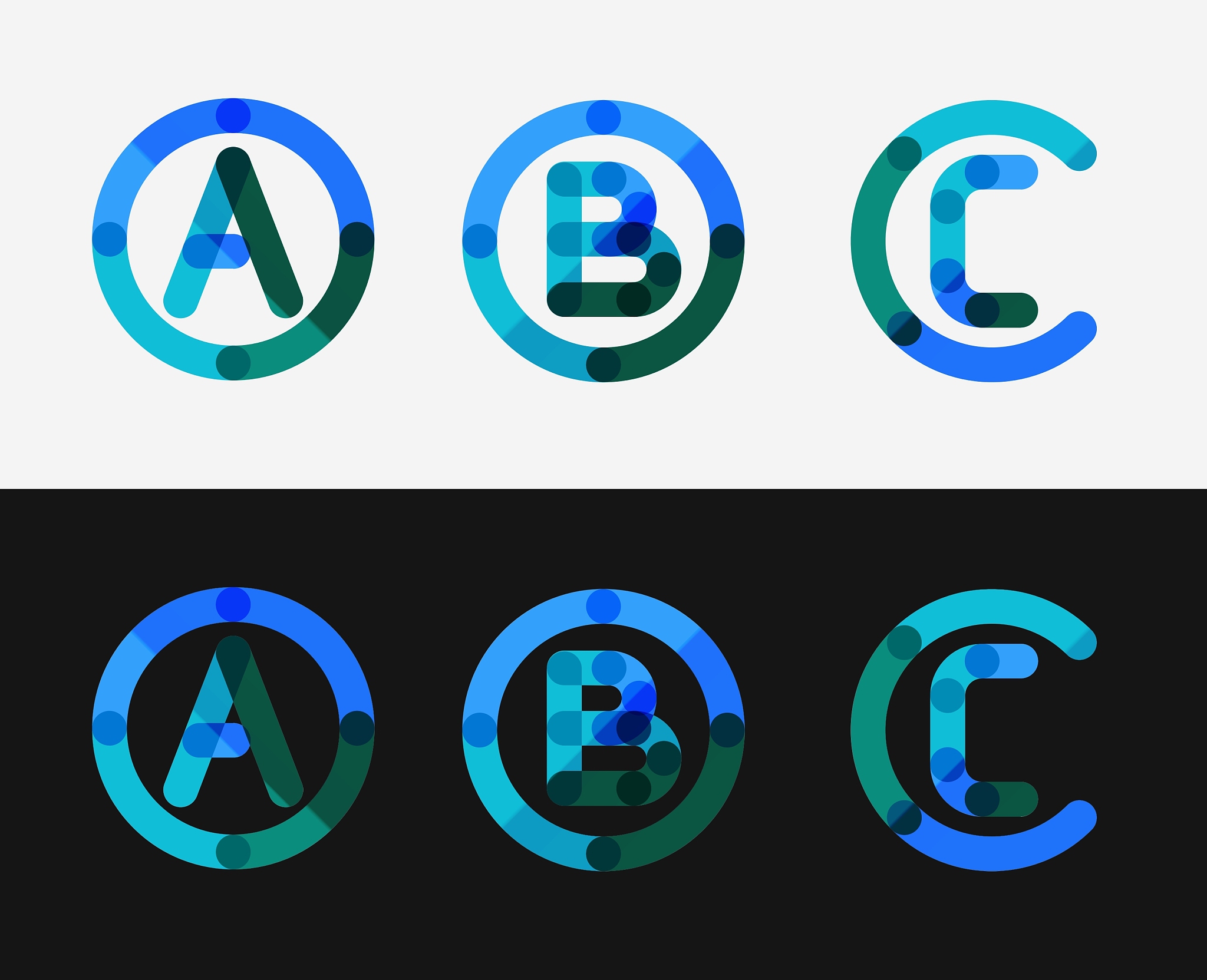 minimal line design logo set