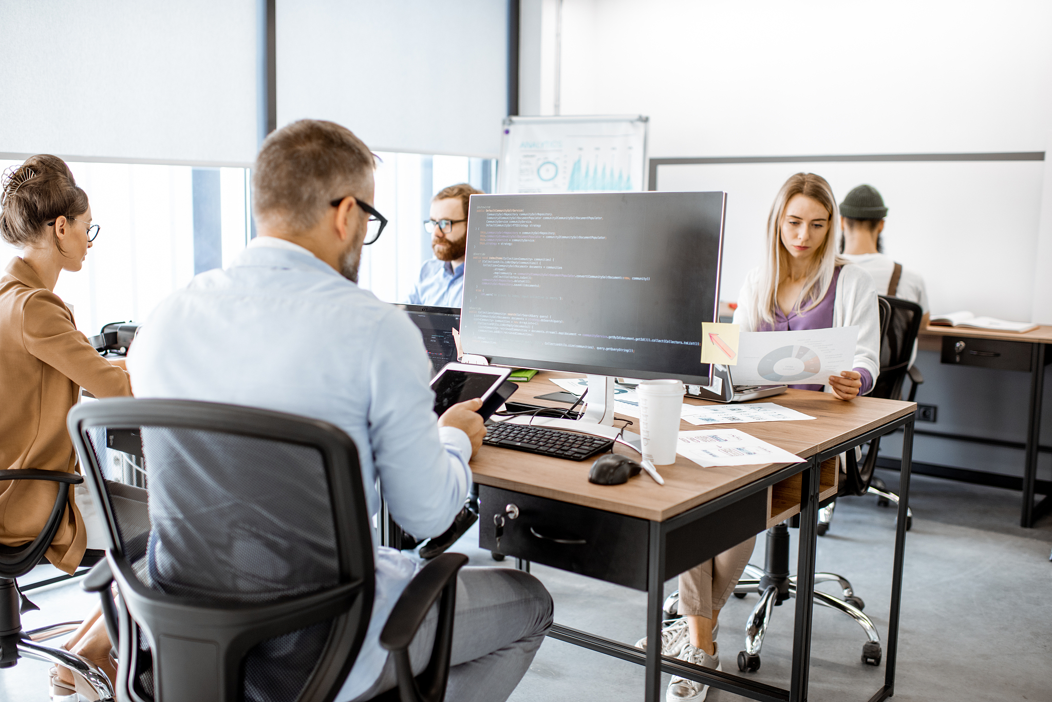 programmers working at the office
