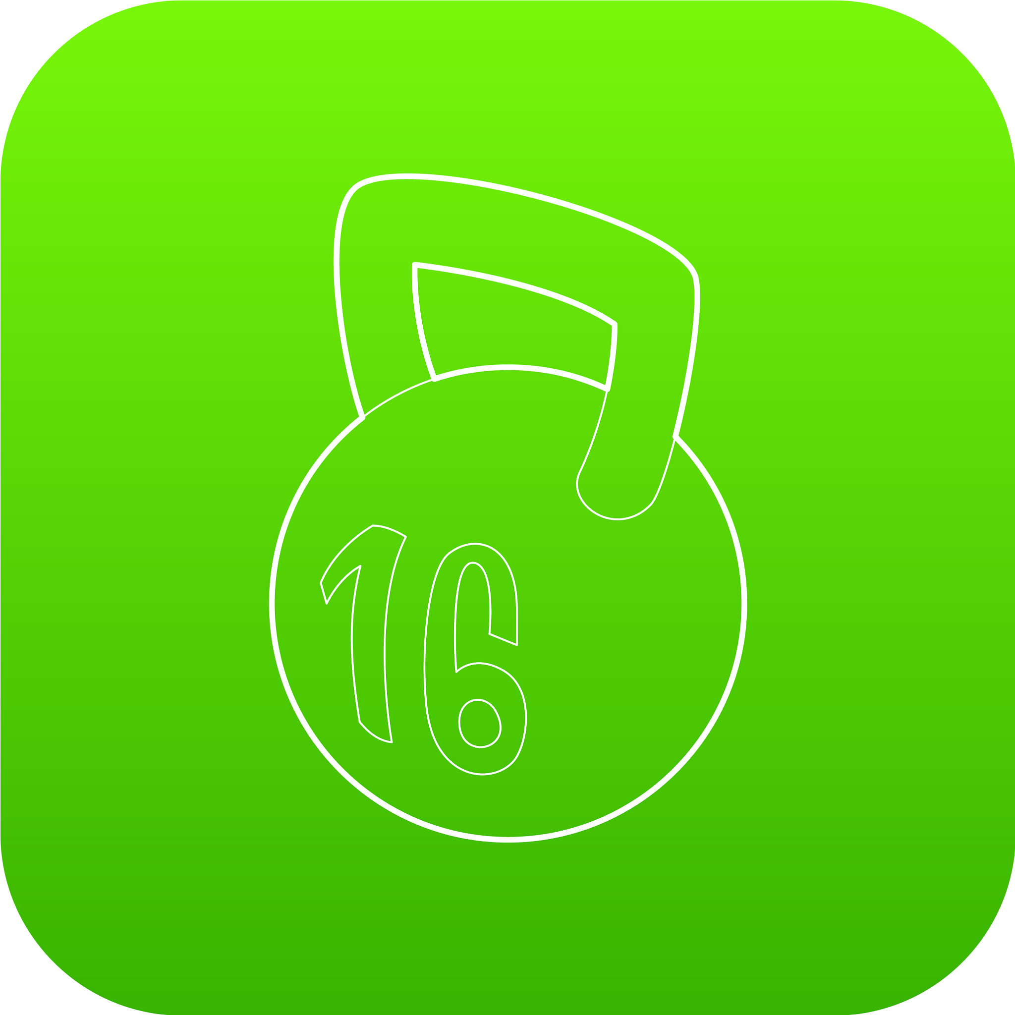 kettlebell icon outline style